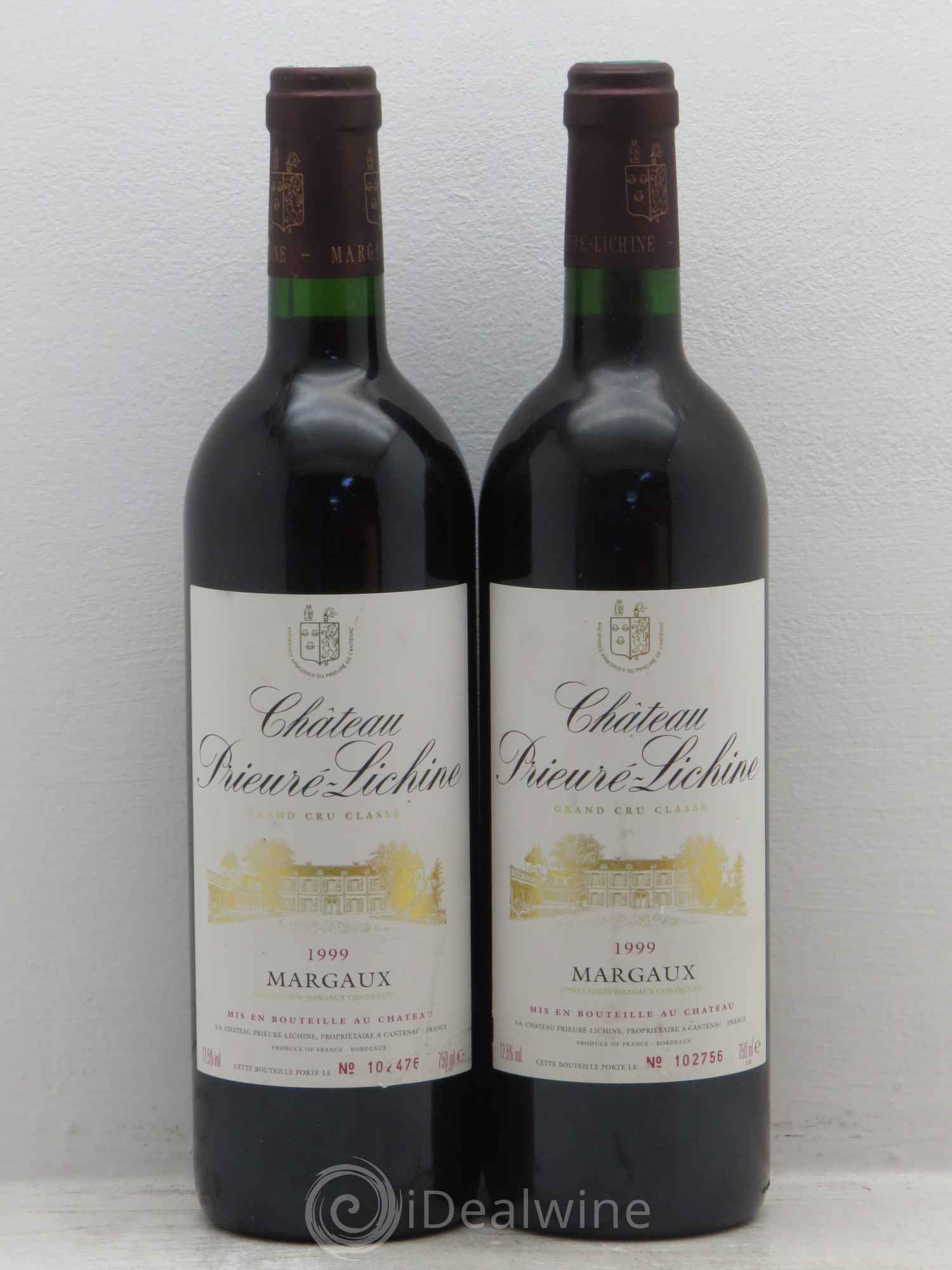 Château Prieuré Lichine 4ème Grand Cru Classé 1999 - Lot de 2 bouteilles - 0