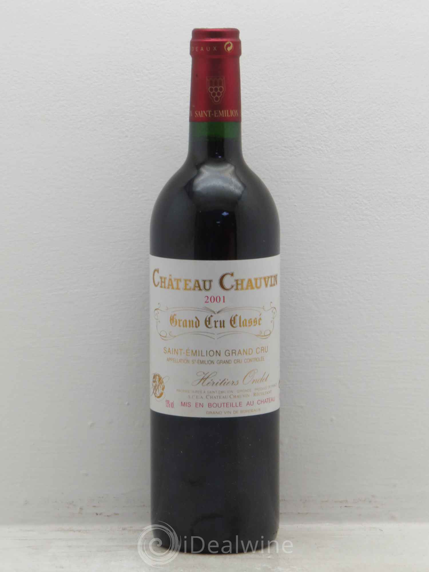 Château Chauvin Grand Cru Classé 2001 - Lot de 1 bouteille - 0