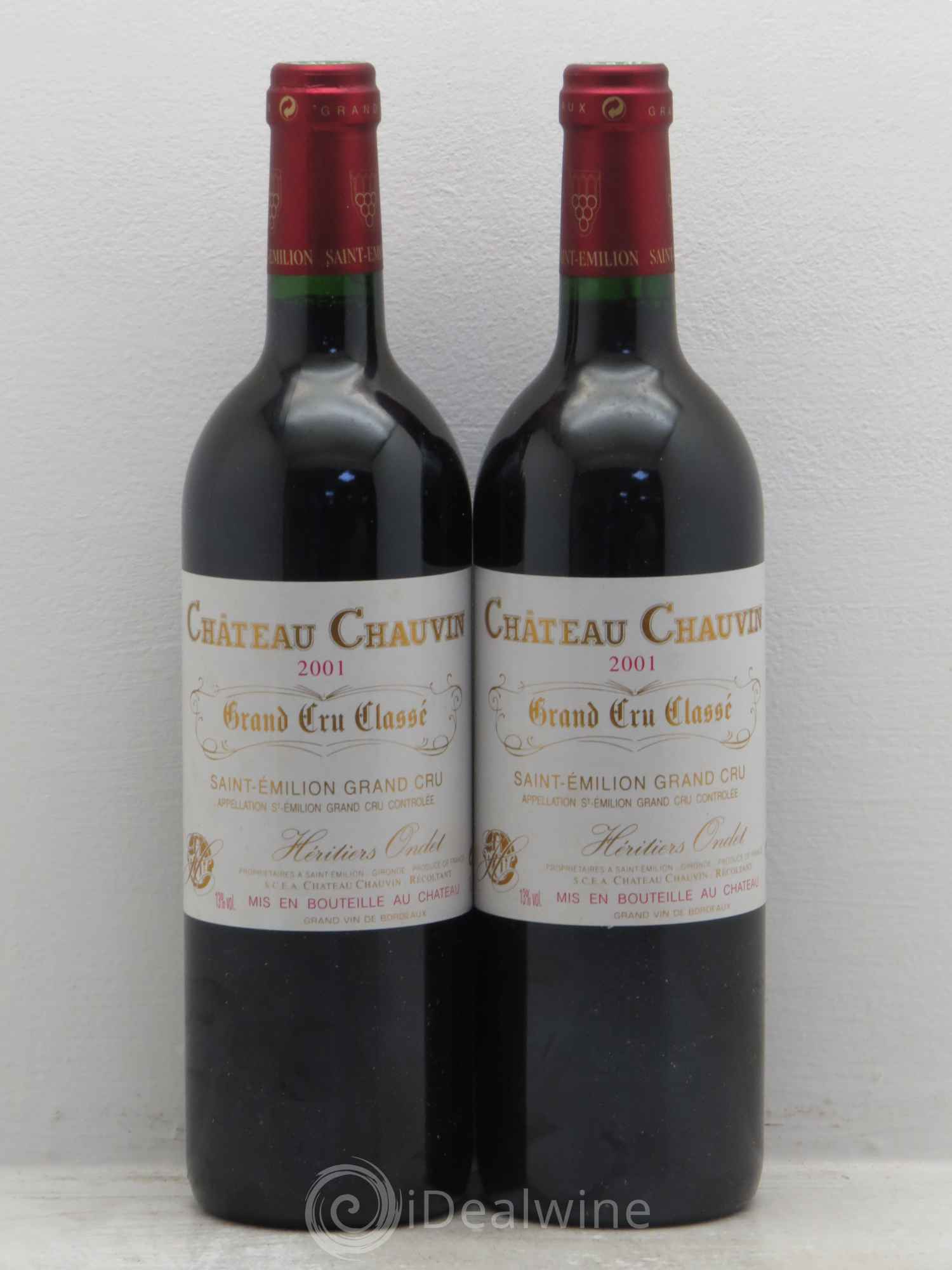 Château Chauvin Grand Cru Classé 2001 - Lot de 2 bouteilles - 0