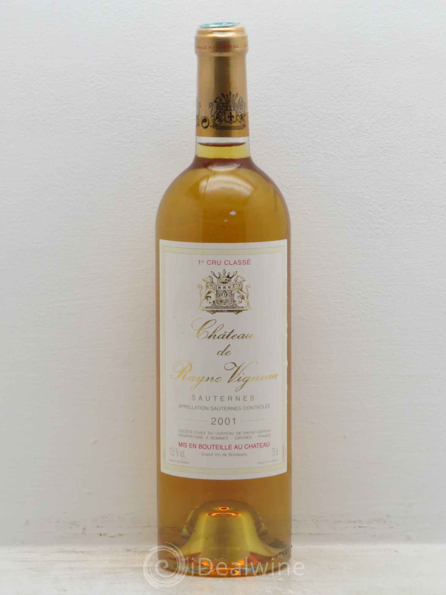 Château de Rayne Vigneau 1er Grand Cru Classé 2001 - Lotto di 1 bottiglia - 0