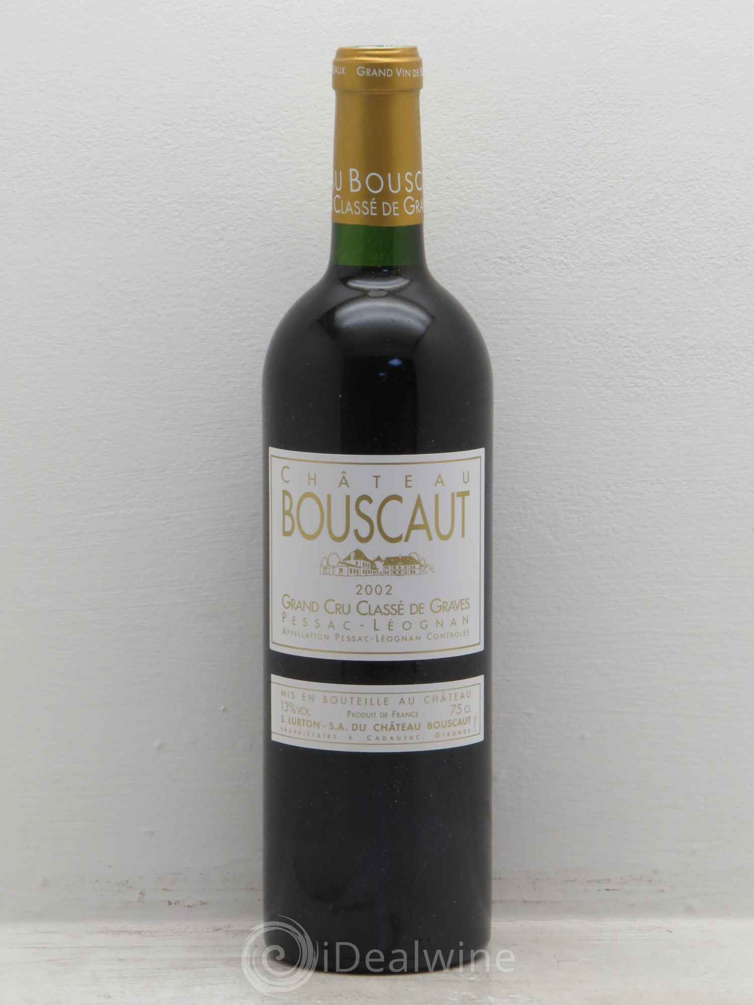 Château Bouscaut Cru Classé de Graves 2002 - Lot de 1 bouteille - 0