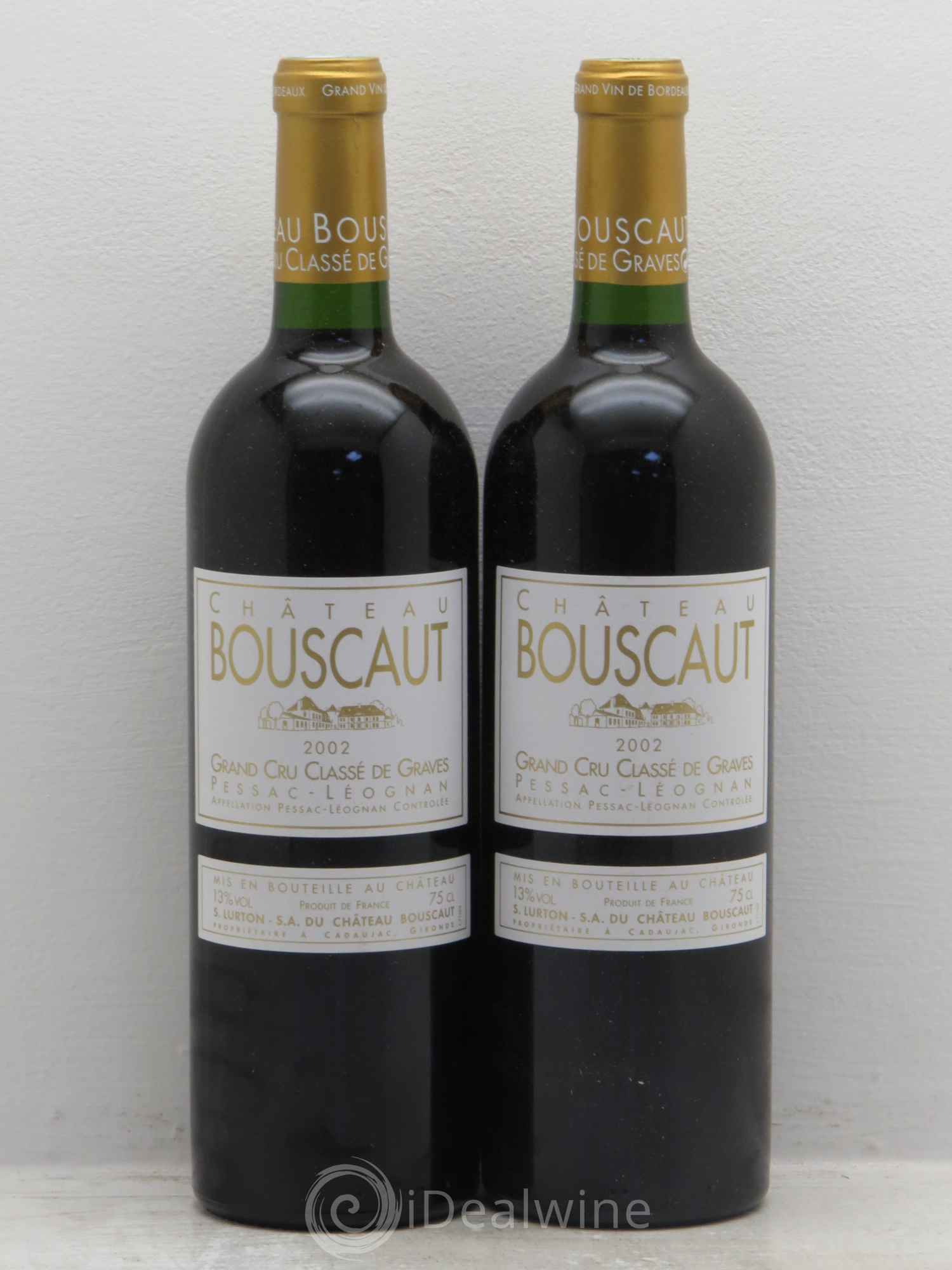 Château Bouscaut Cru Classé de Graves 2002 - Lot de 2 bouteilles - 0