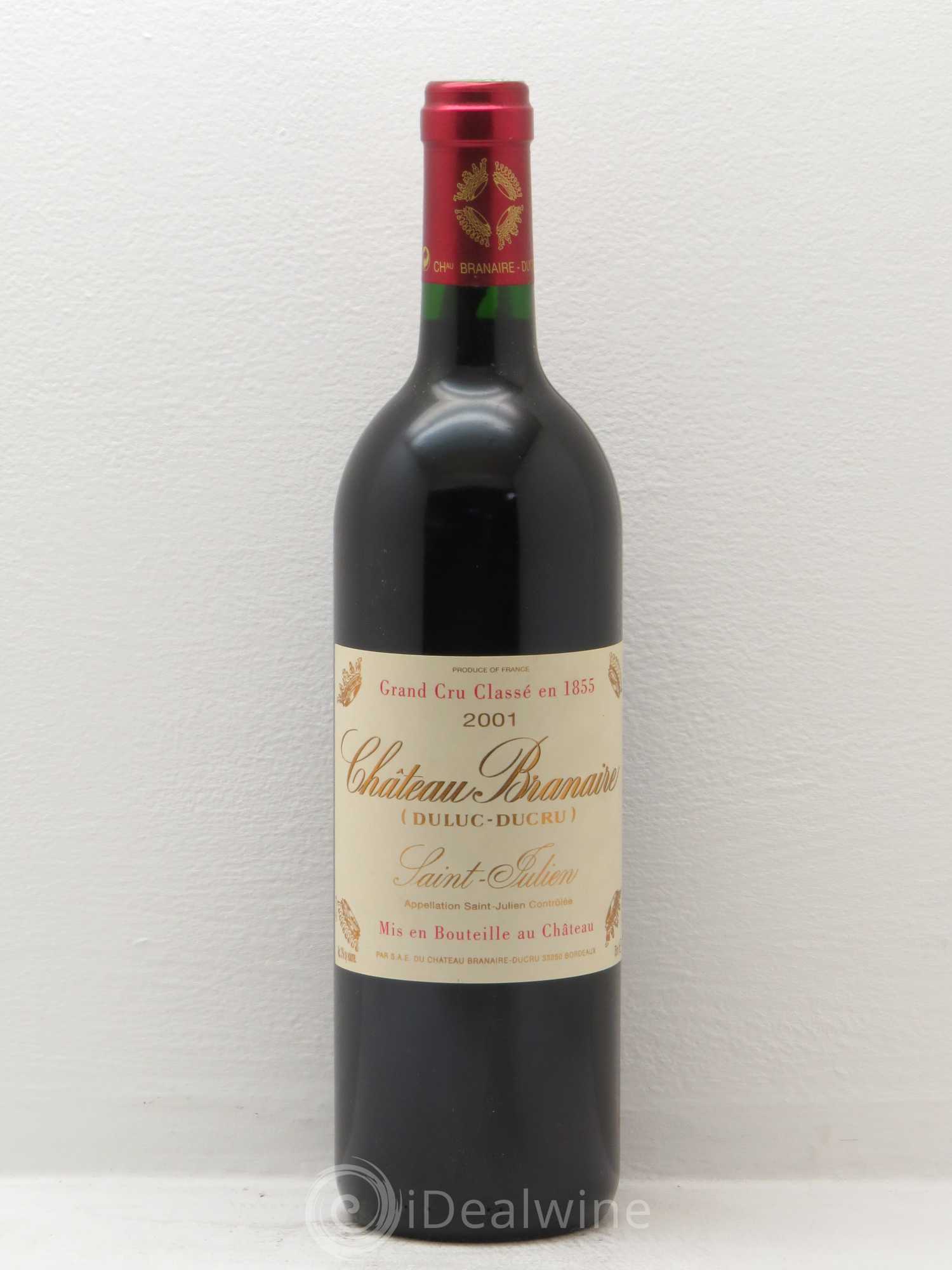 Château Branaire Ducru 4ème Grand Cru Classé 2001 - Lot de 1 bouteille - 0