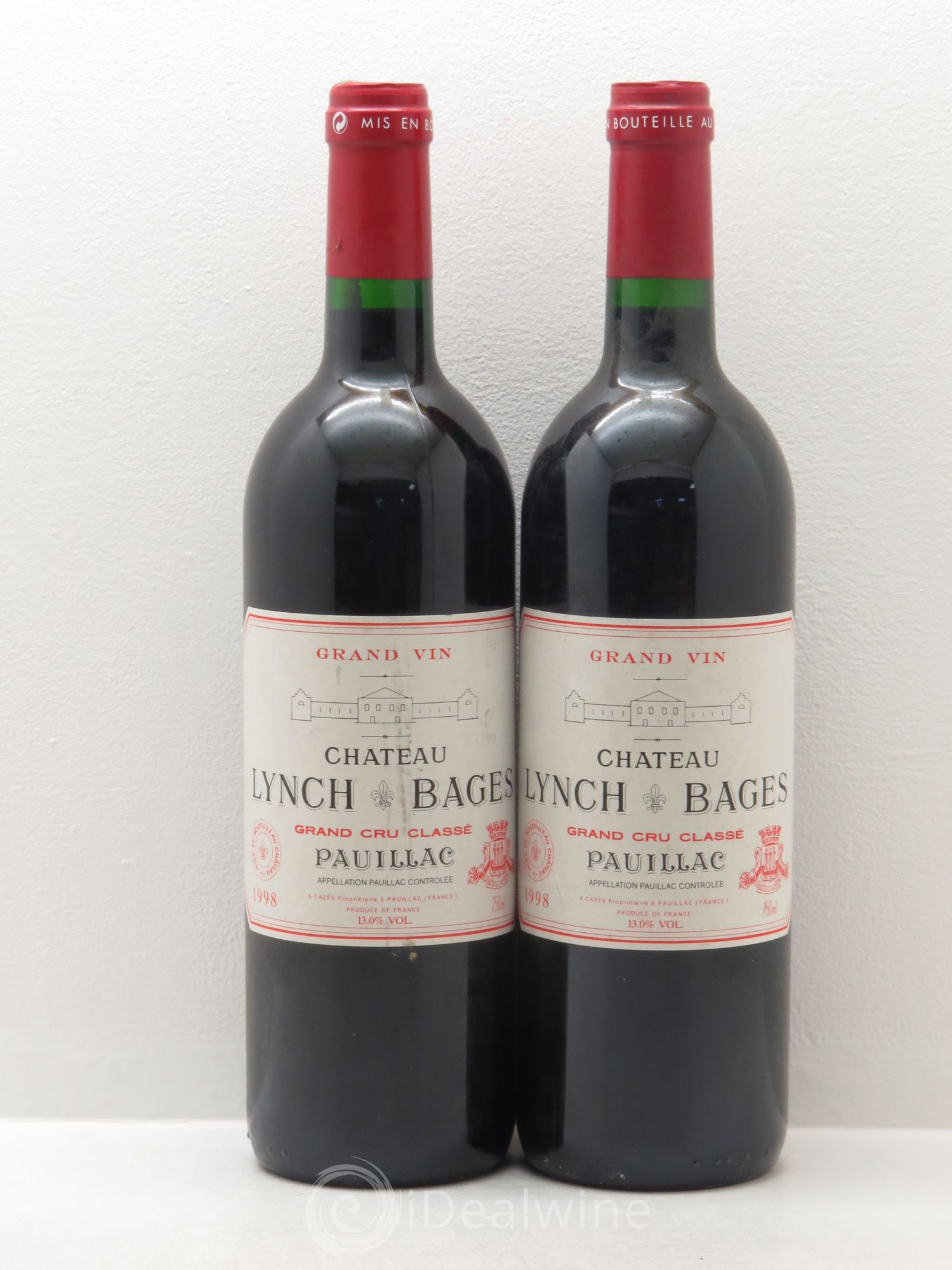 Château Lynch Bages 5ème Grand Cru Classé 1998 - Lot de 2 bouteilles - 0