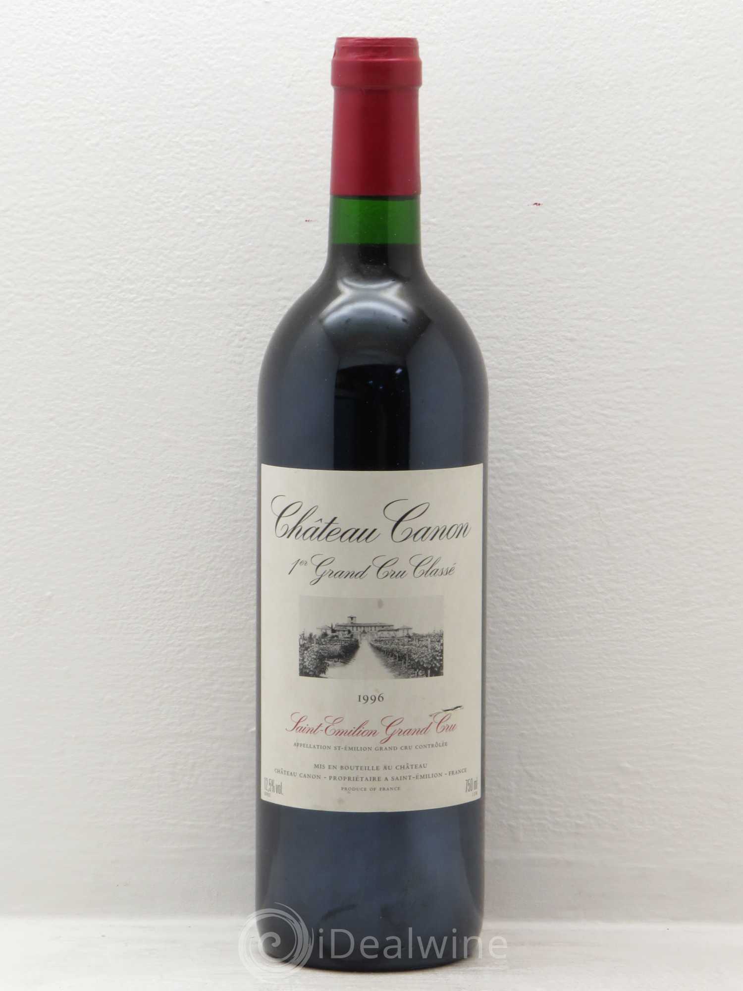 Château Canon 1er Grand Cru Classé B 1996 - Lot de 1 bouteille - 0