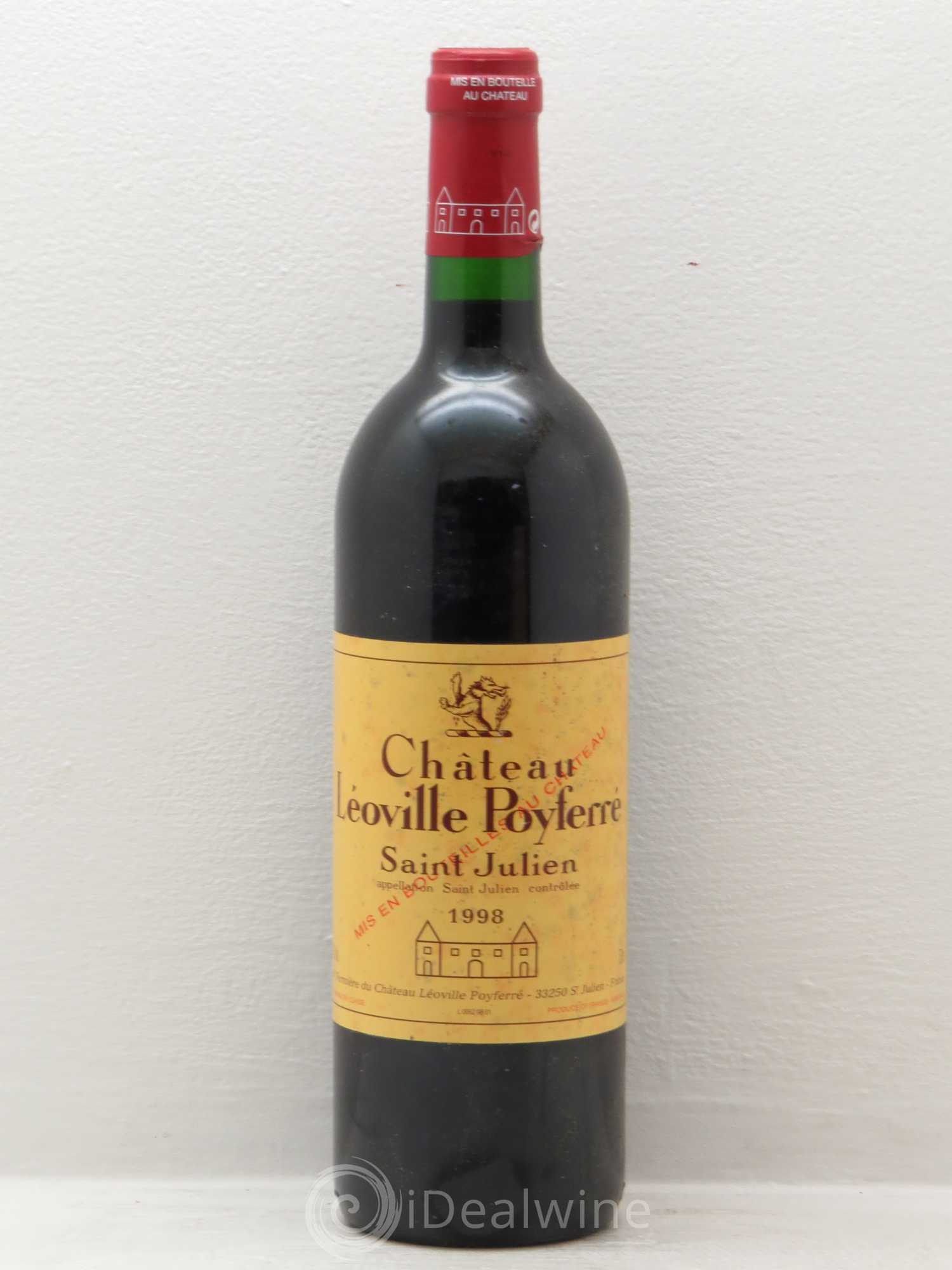 Château Léoville Poyferré 2ème Grand Cru Classé 1998 - Lot de 1 bouteille - 0