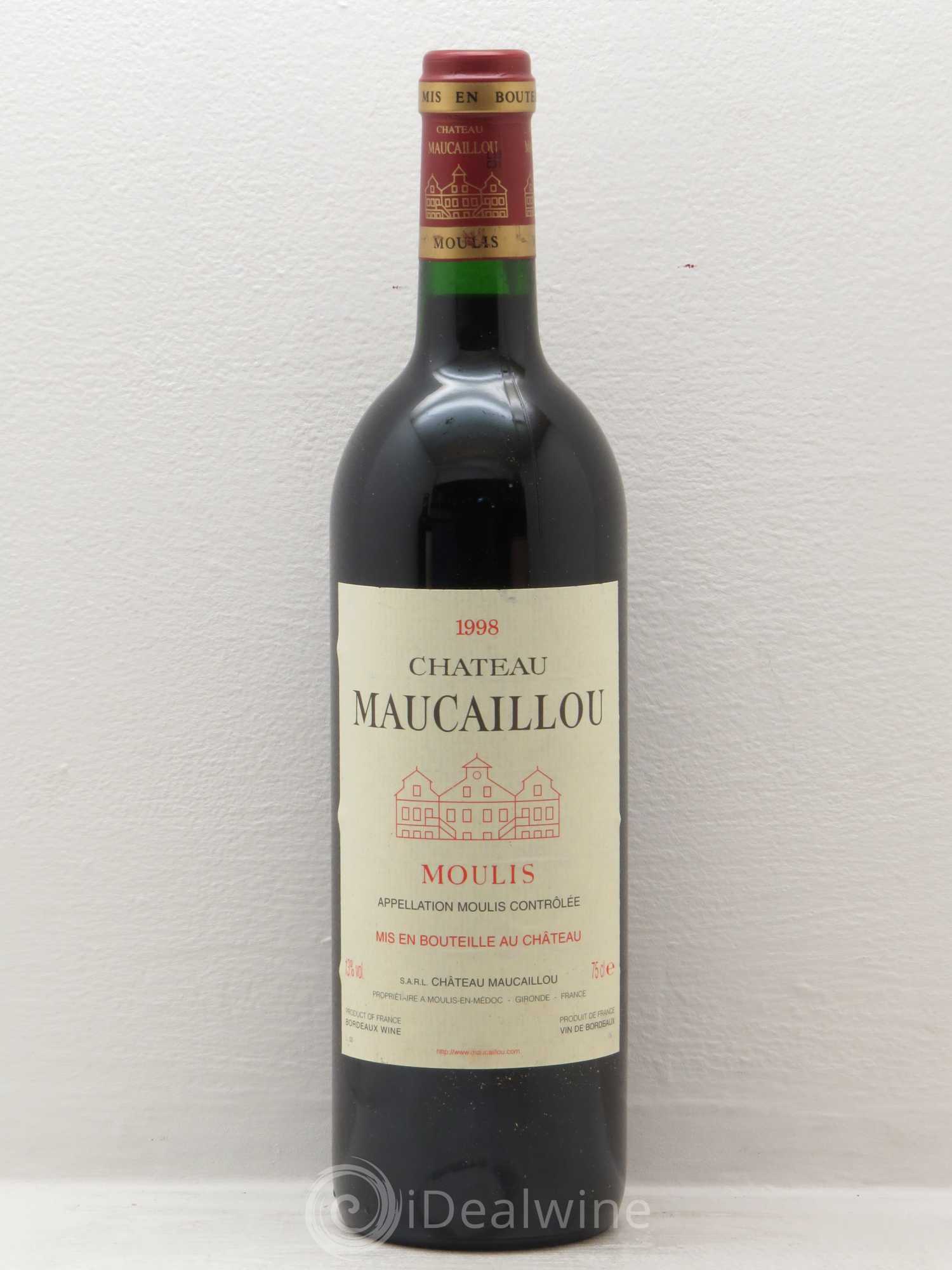 Château Maucaillou 1998 - Lot de 1 bouteille - 0