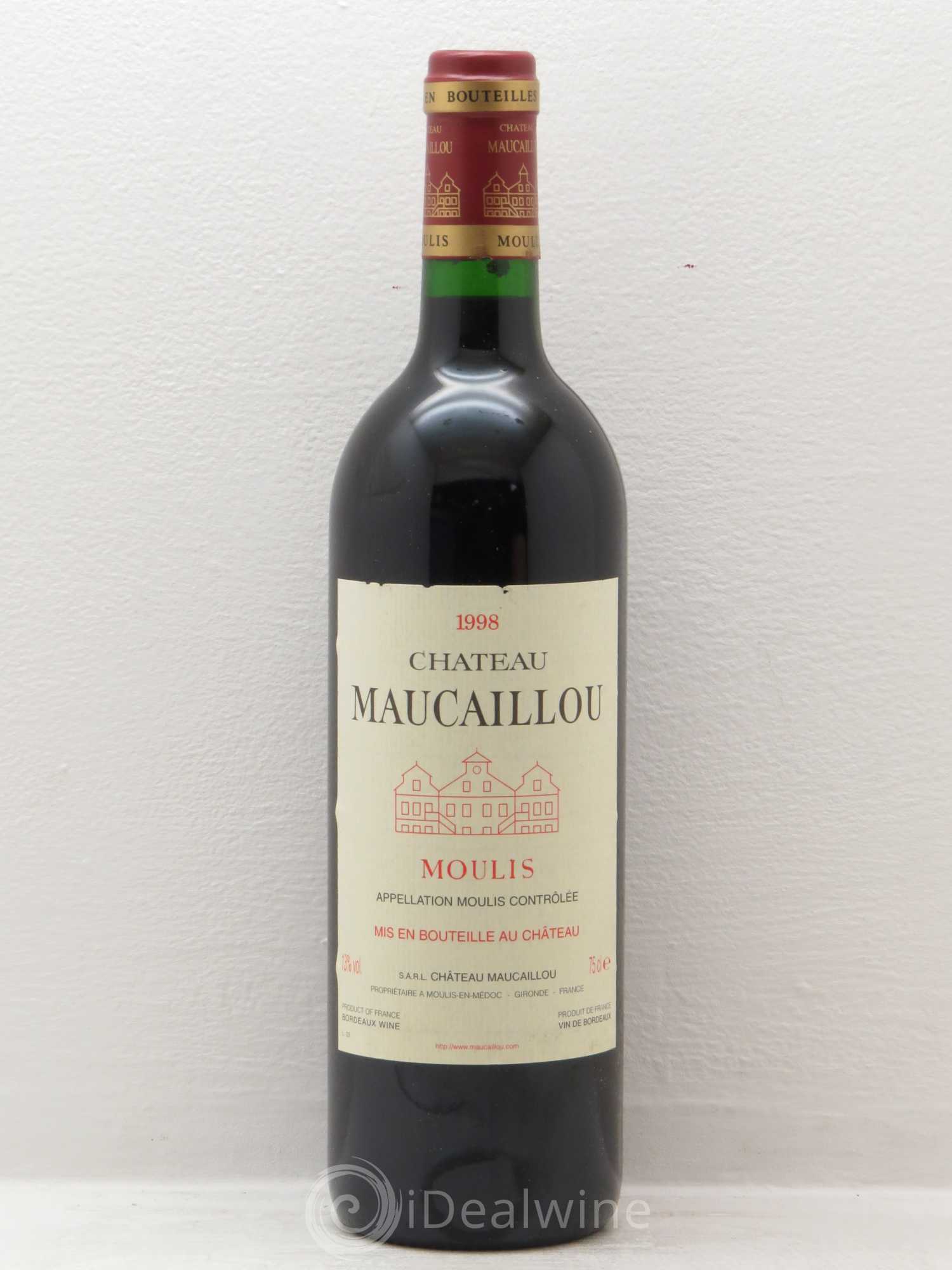 Château Maucaillou 1998 - Lot de 1 bouteille - 0