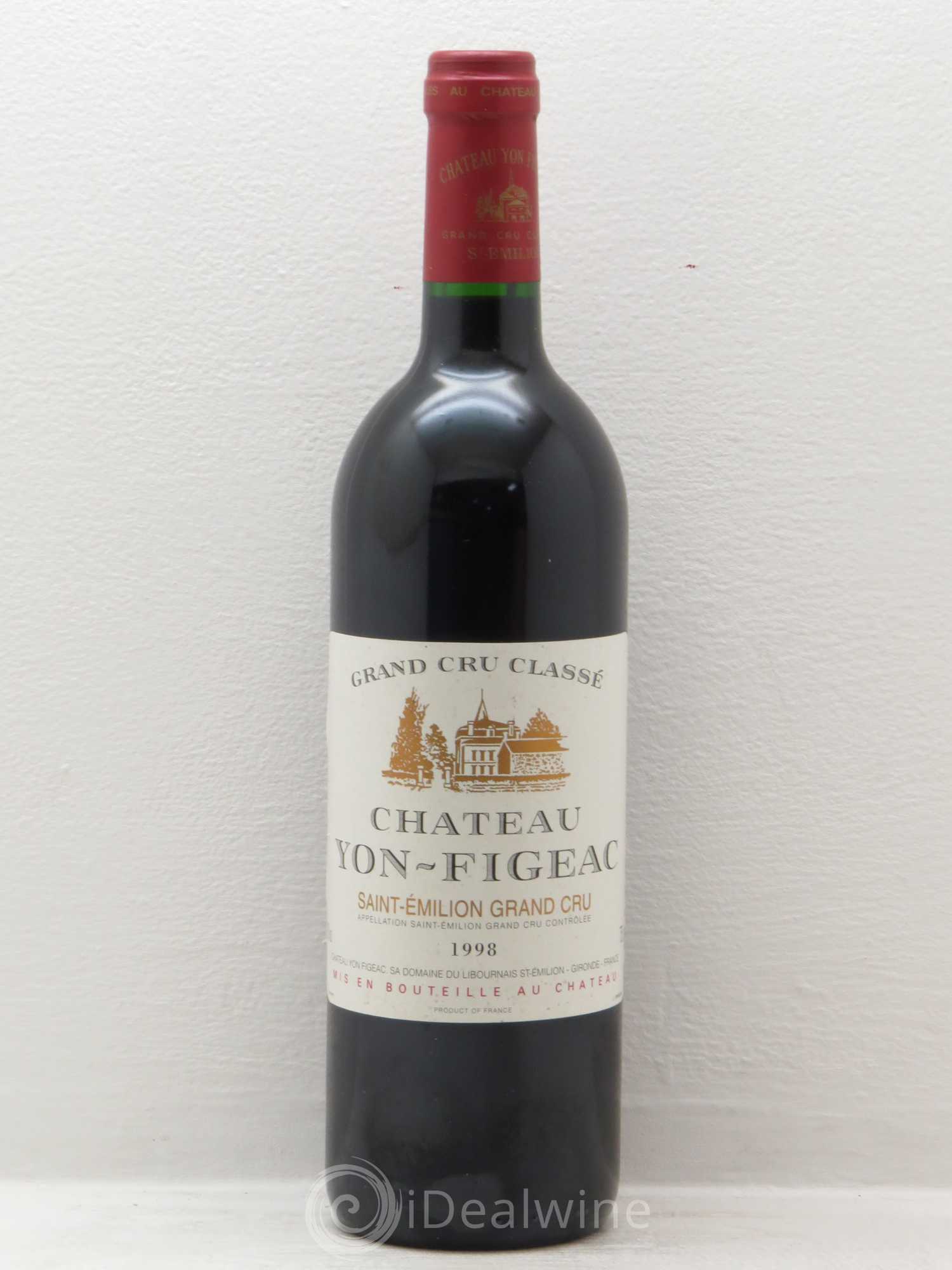 Château Yon Figeac Grand Cru Classé 1998 - Lot de 1 bouteille - 0