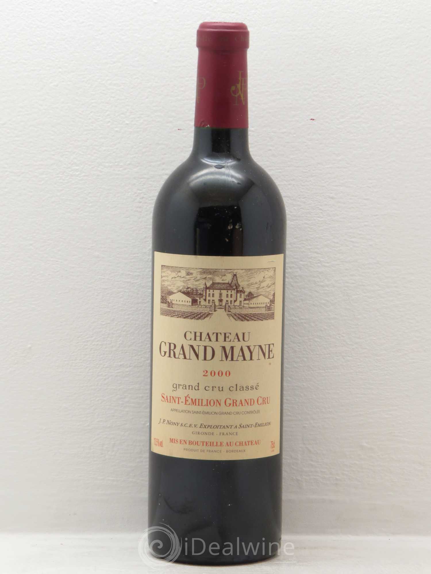Château Grand Mayne Grand Cru Classé 2000 - Lot de 1 bouteille - 0