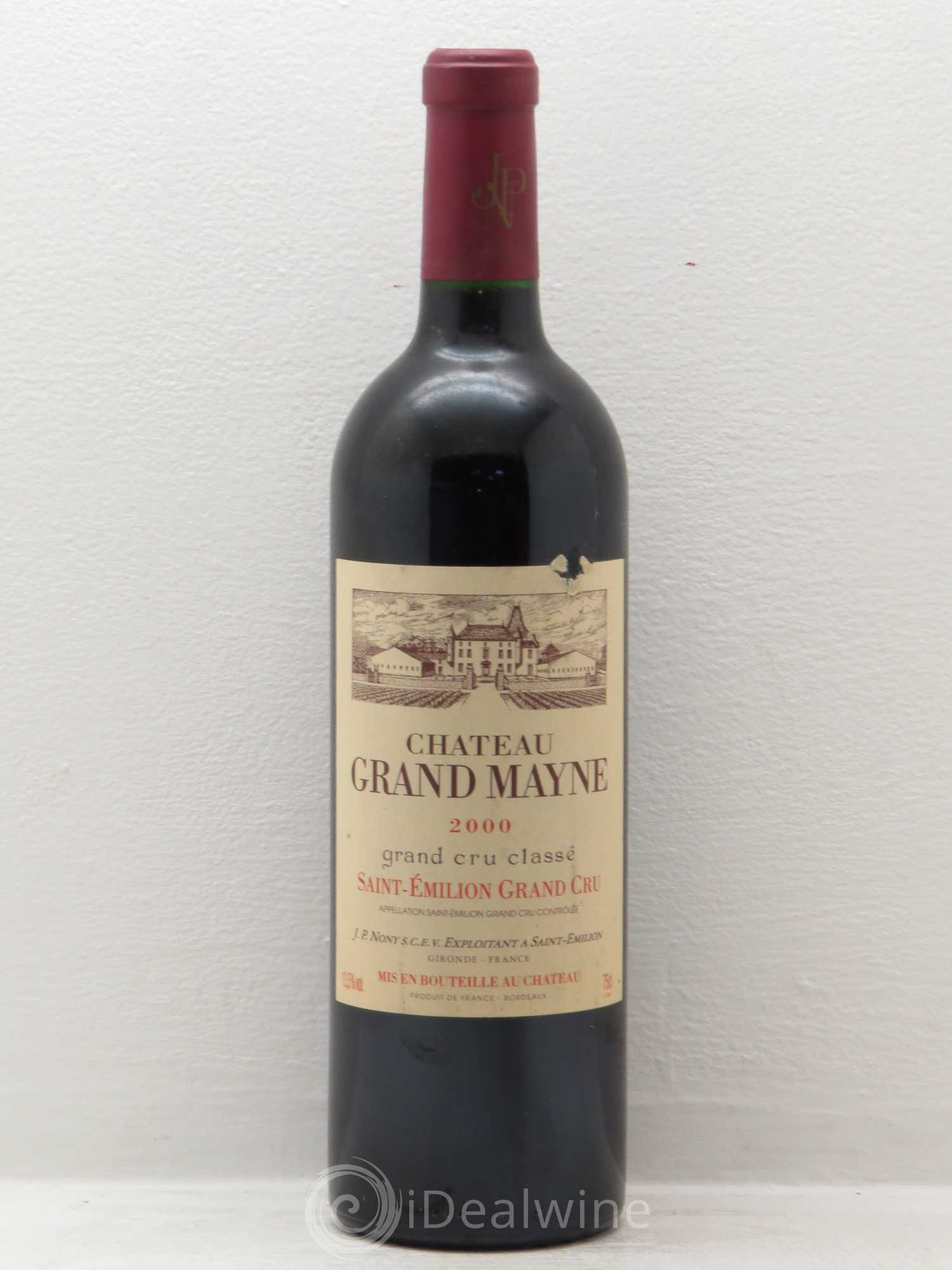 Château Grand Mayne Grand Cru Classé 2000 - Lot de 1 bouteille - 0
