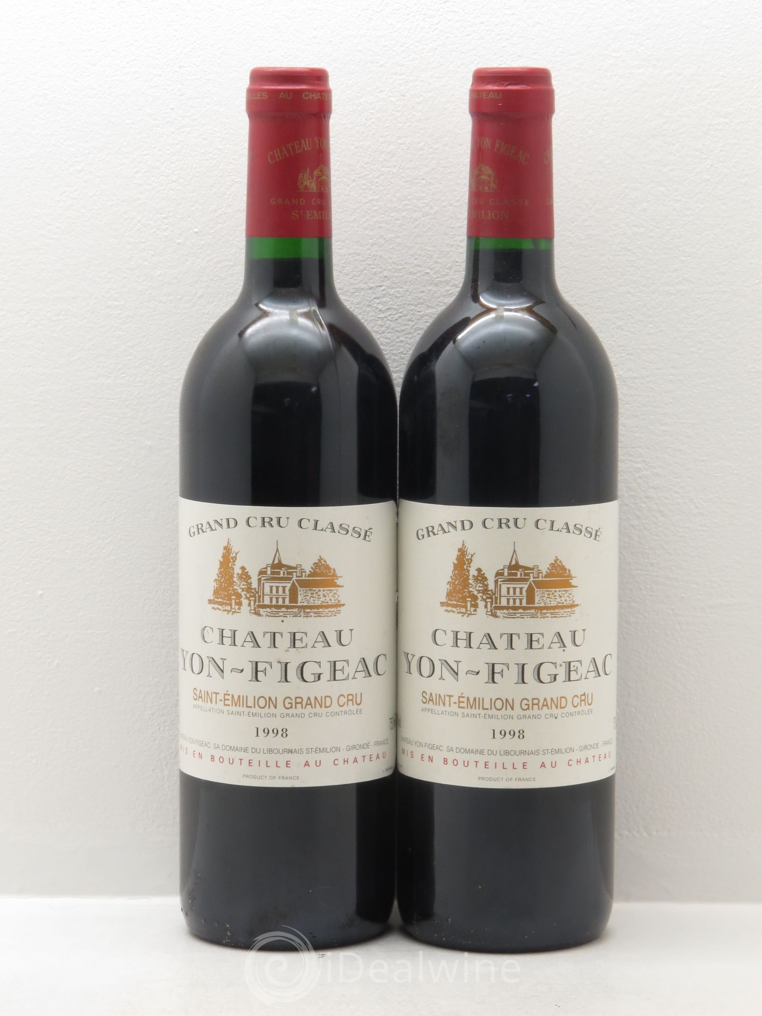 Château Yon Figeac Grand Cru Classé 1998 - Lot de 2 bouteilles - 0