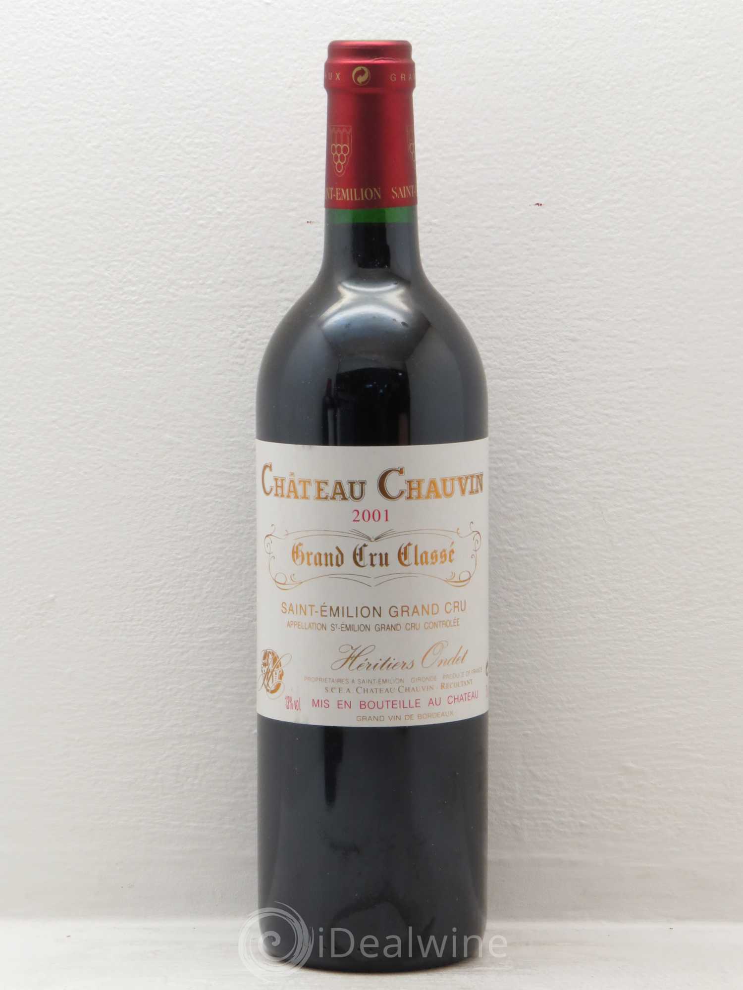 Château Chauvin Grand Cru Classé 2001 - Lot de 1 bouteille - 0