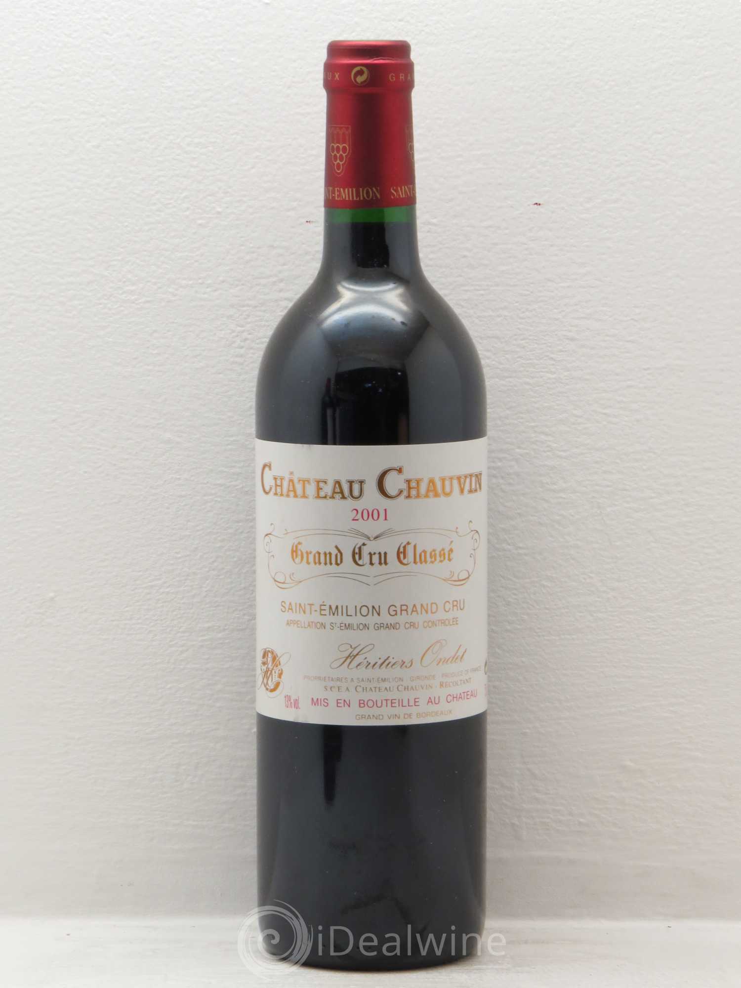 Château Chauvin Grand Cru Classé 2001 - Lot de 1 bouteille - 0