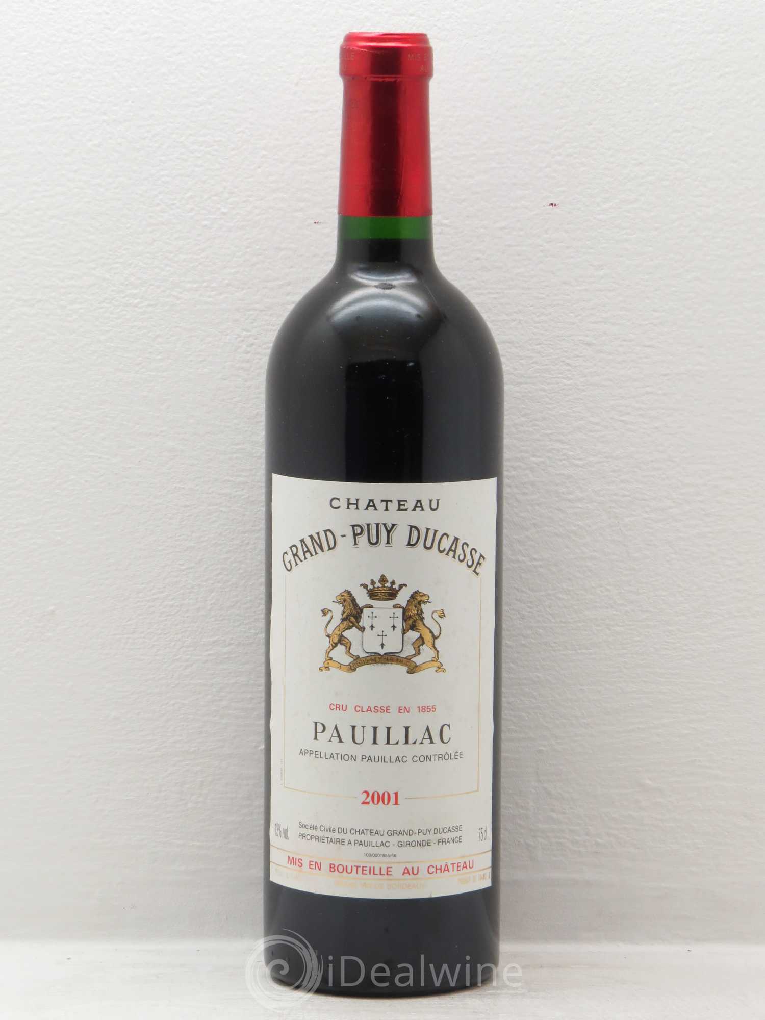 Château Grand Puy Ducasse 5ème Grand Cru Classé 2001 - Lot de 1 bouteille - 0