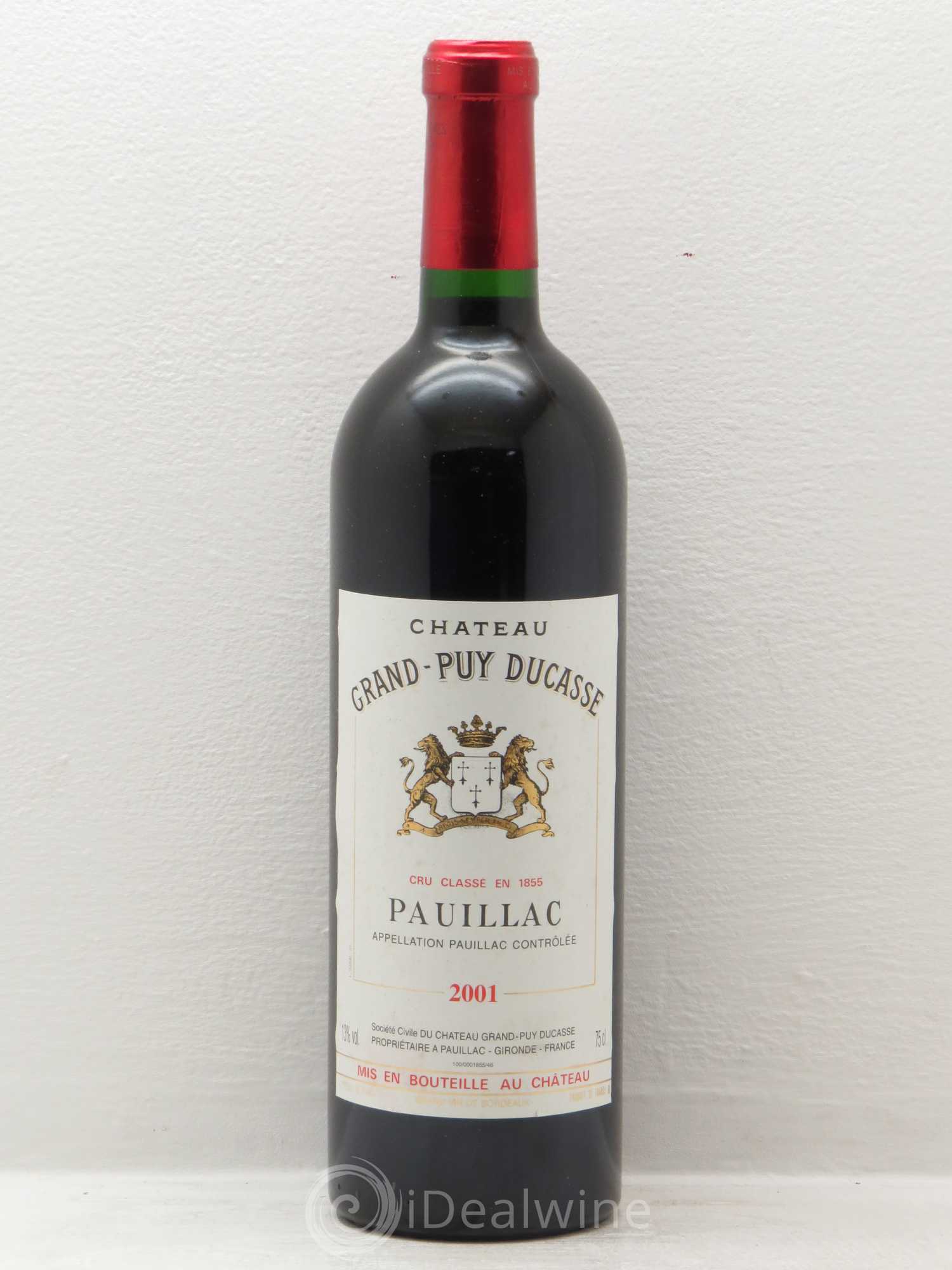 Château Grand Puy Ducasse 5ème Grand Cru Classé 2001 - Lot de 1 bouteille - 0