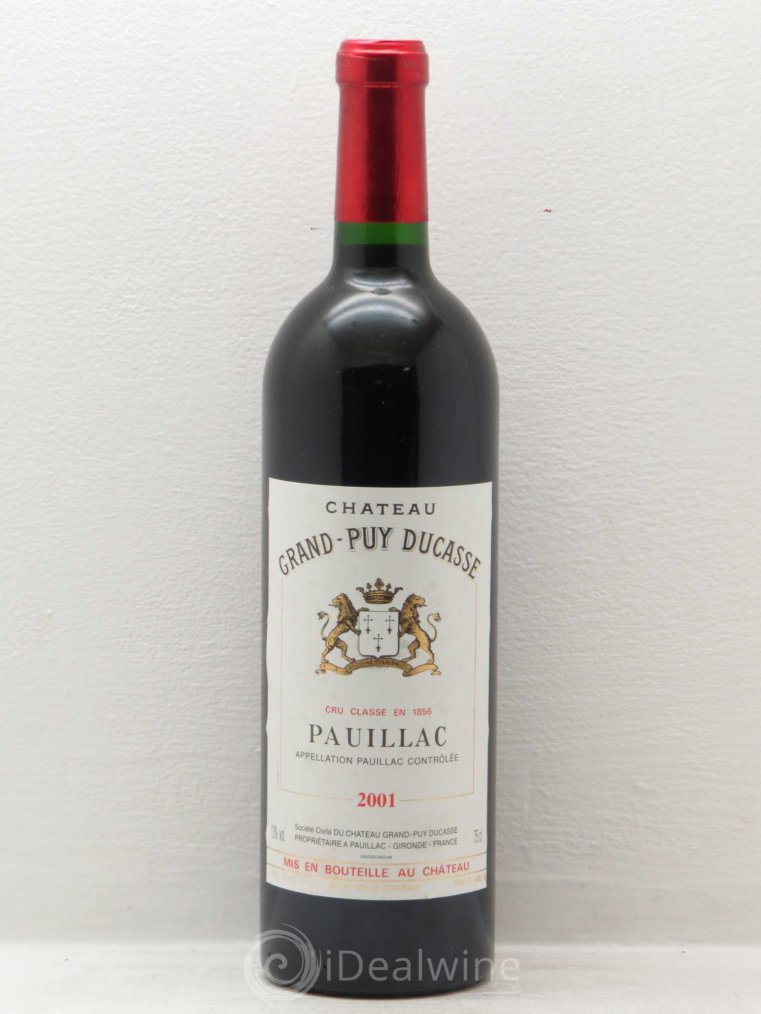 Château Grand Puy Ducasse 5ème Grand Cru Classé 2001 - Lot de 1 bouteille - 0