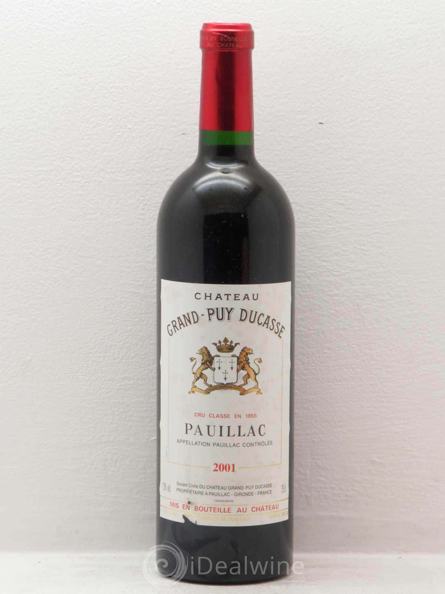 Château Grand Puy Ducasse 5ème Grand Cru Classé 2001 - Lot de 1 bouteille - 0