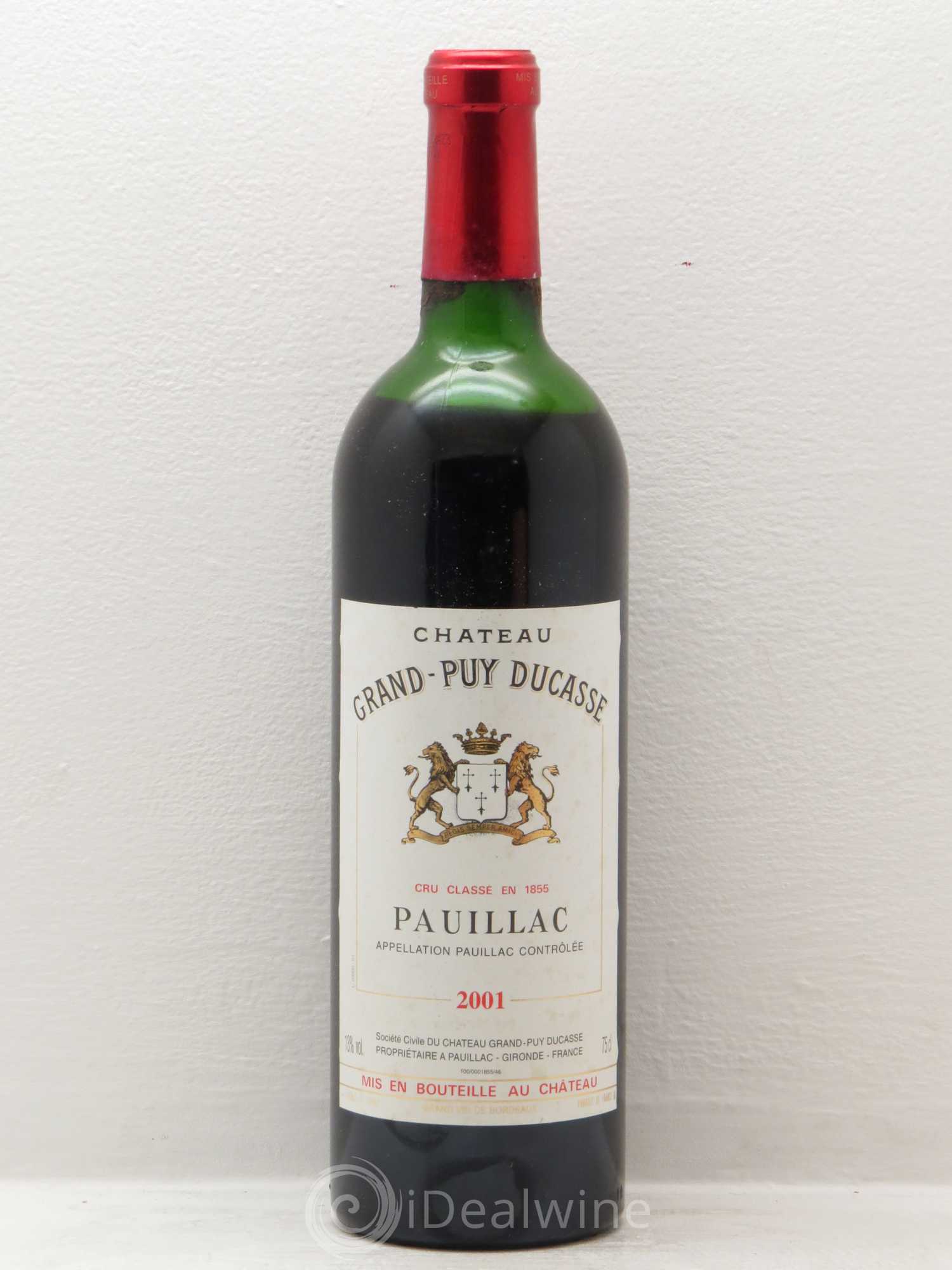 Château Grand Puy Ducasse 5ème Grand Cru Classé 2001 - Lot de 1 bouteille - 0