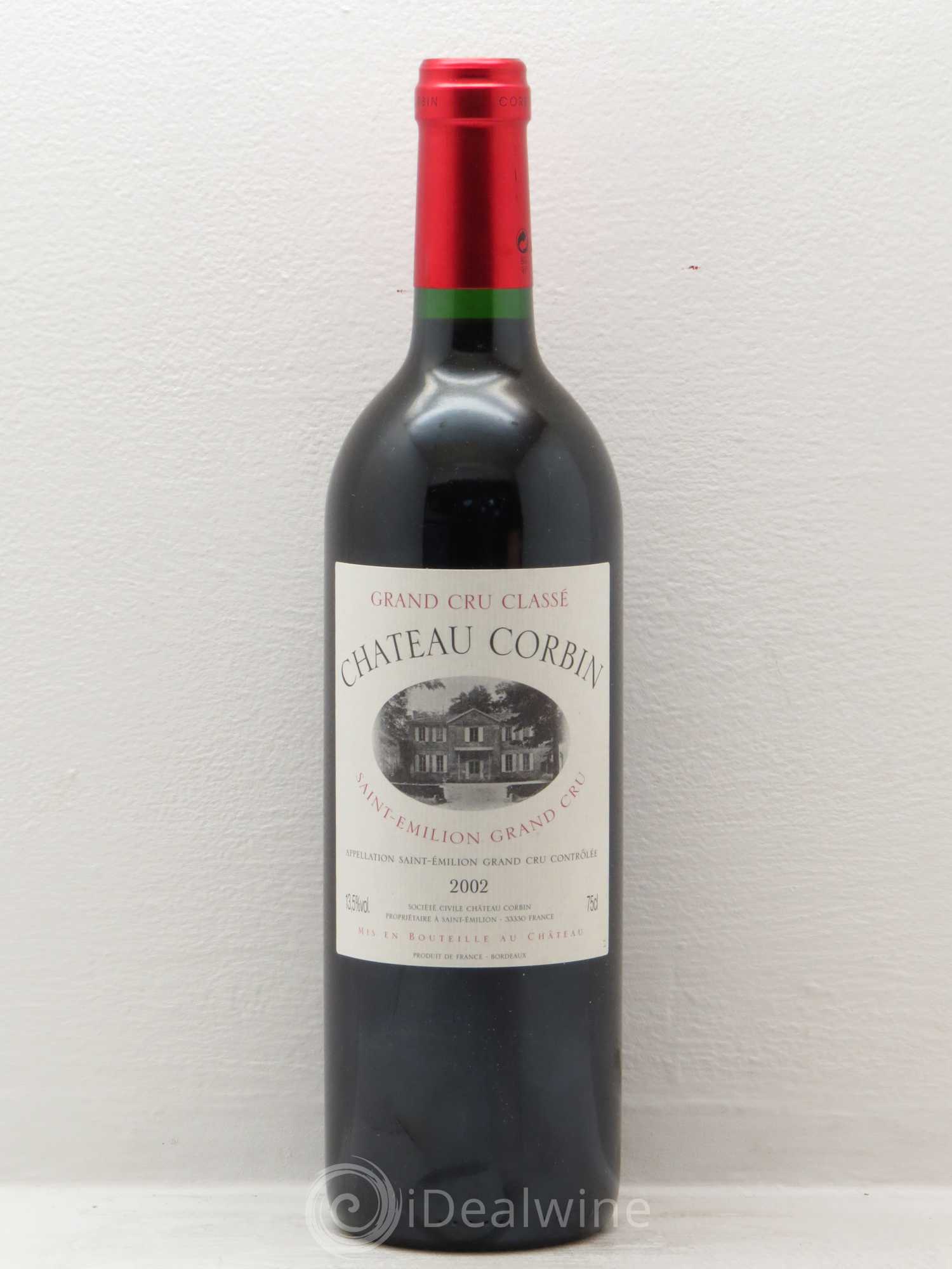 Château Corbin Grand Cru Classé (sans prix de réserve) 2002 - Lot de 1 bouteille - 0