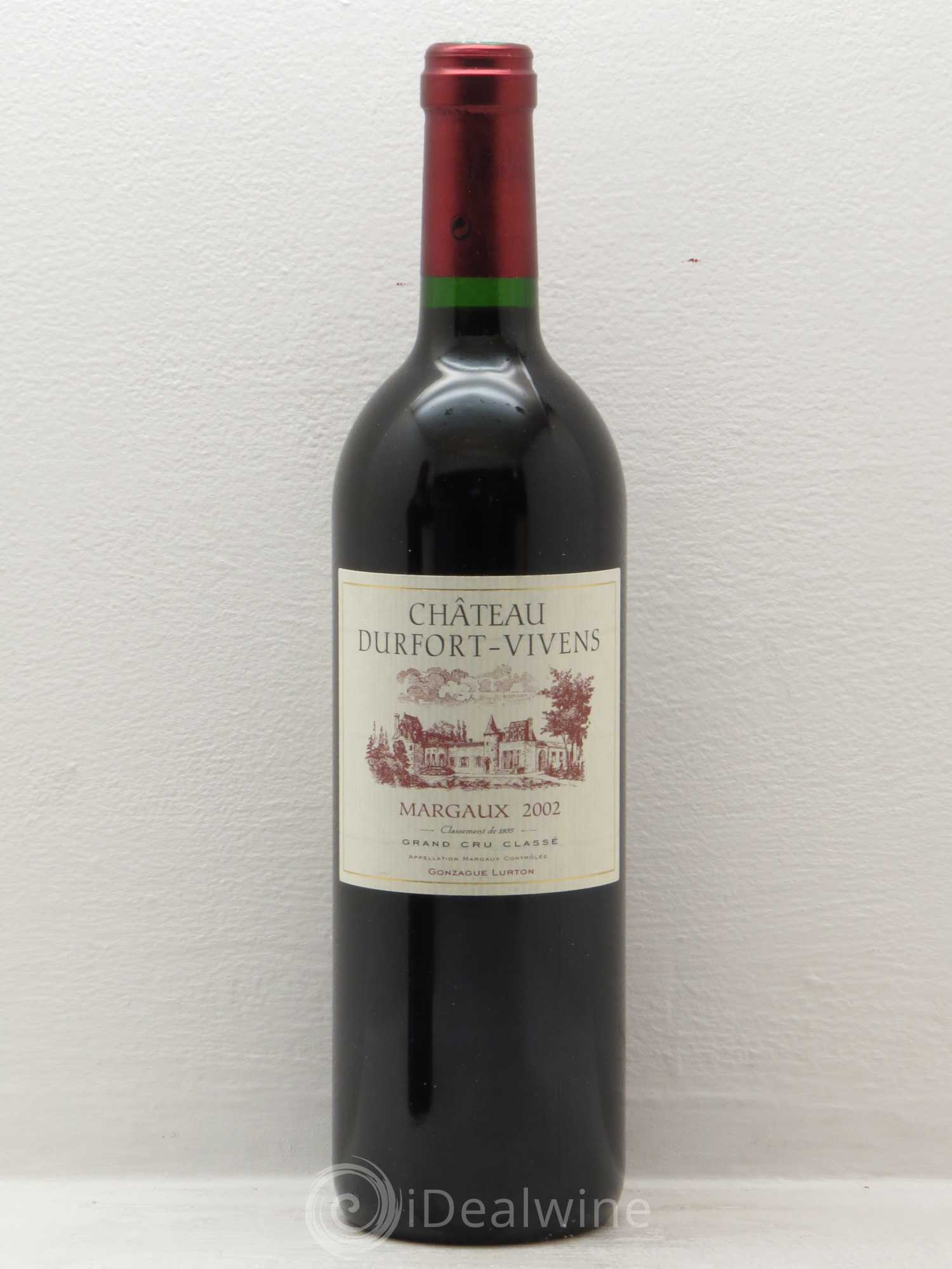 Château Durfort Vivens 2ème Grand Cru Classé 2002 - Lot de 1 bouteille - 0