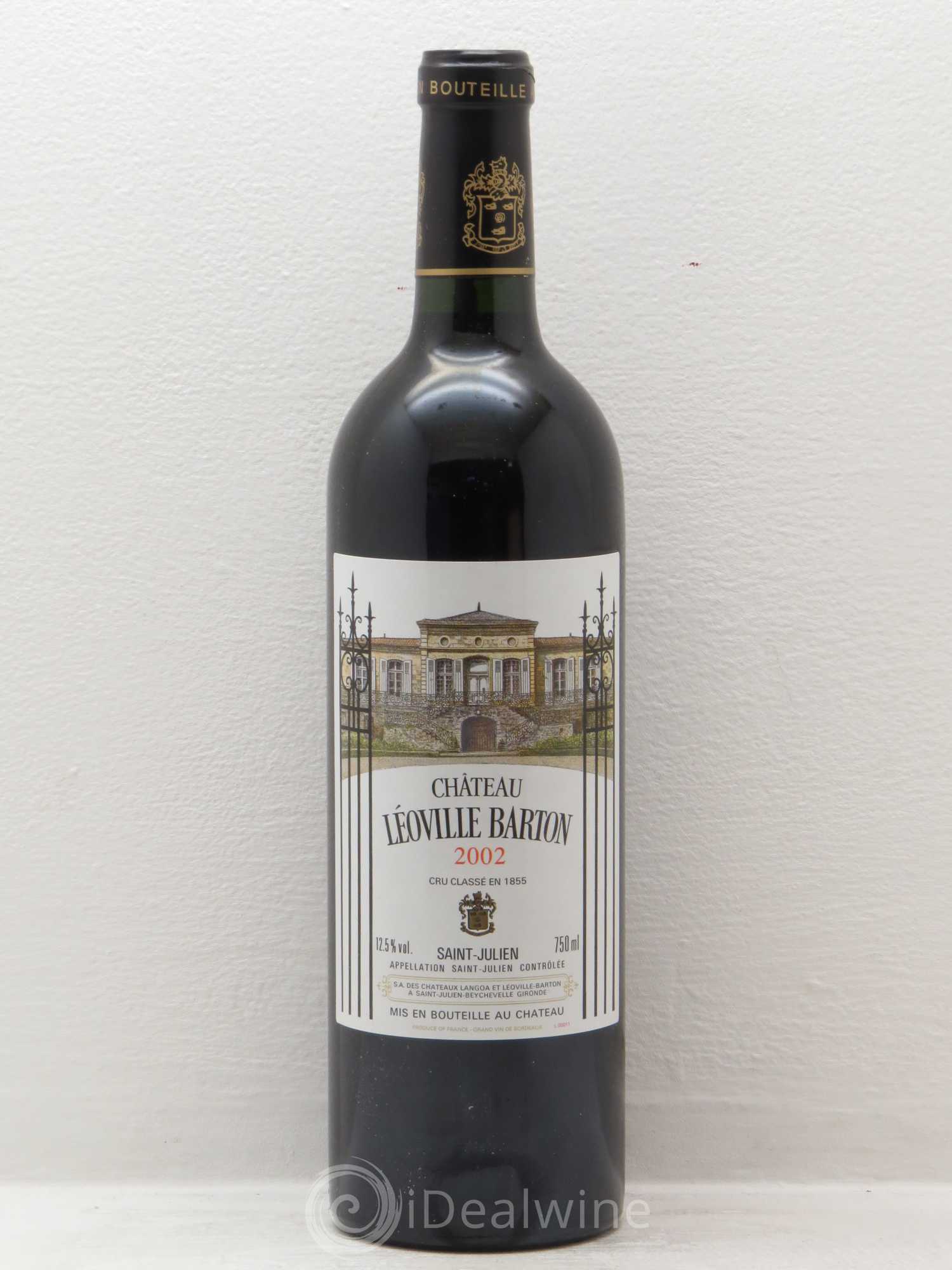 Château Léoville Barton 2ème Grand Cru Classé 2002 - Lot de 1 bouteille - 0
