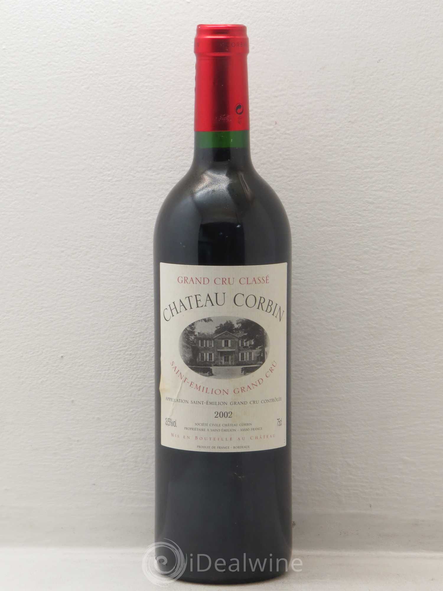 Château Corbin Grand Cru Classé (sans prix de réserve) 2002 - Lot de 1 bouteille - 0