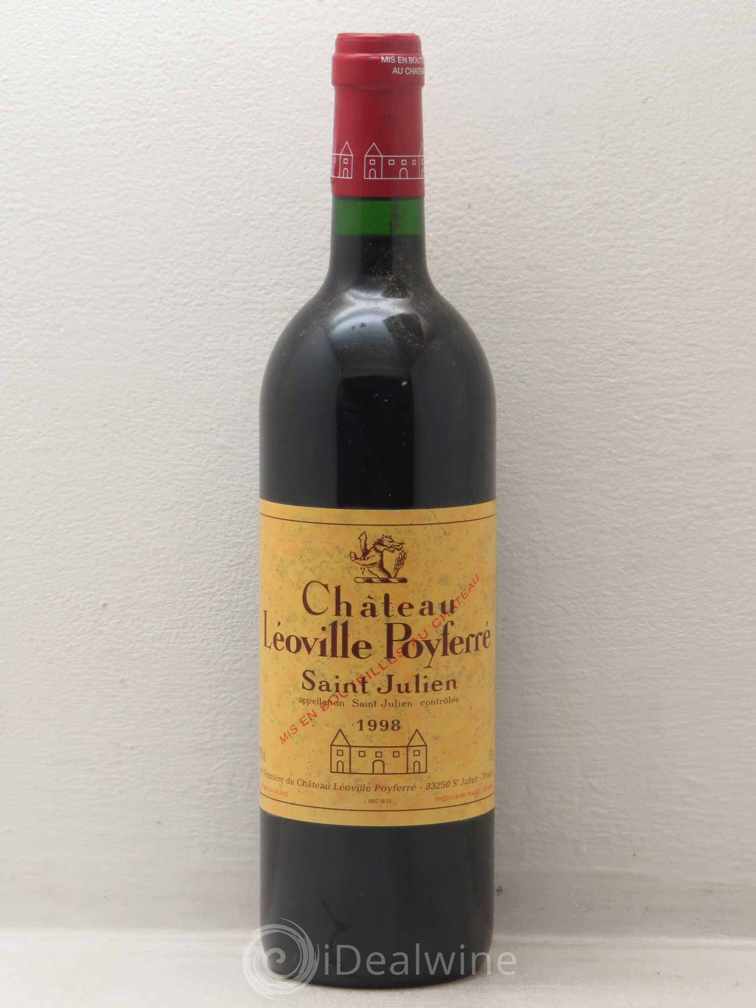 Château Léoville Poyferré 2ème Grand Cru Classé 1998 - Lot de 1 bouteille - 0