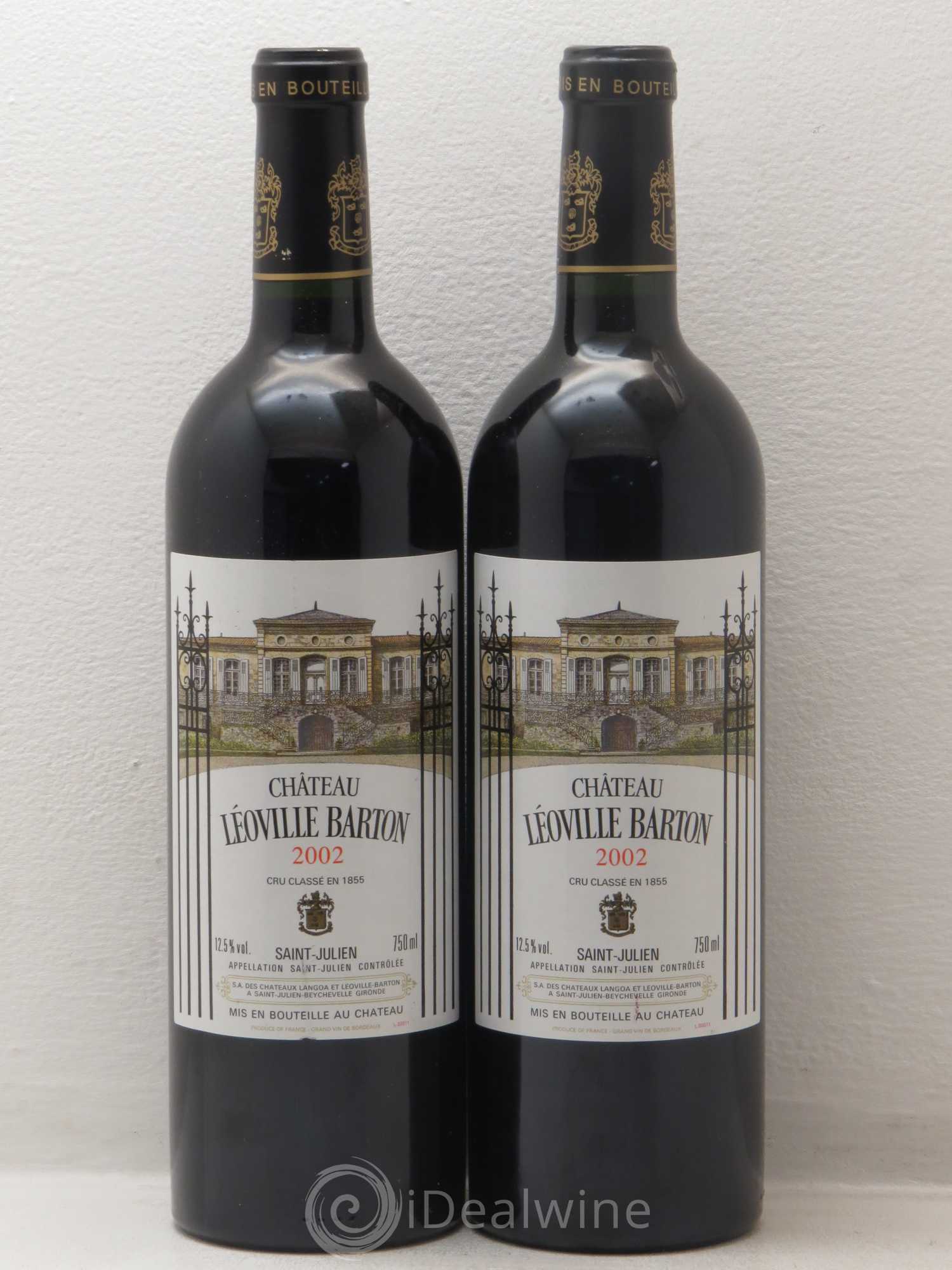 Château Léoville Barton 2ème Grand Cru Classé 2002 - Lot de 2 bouteilles - 0