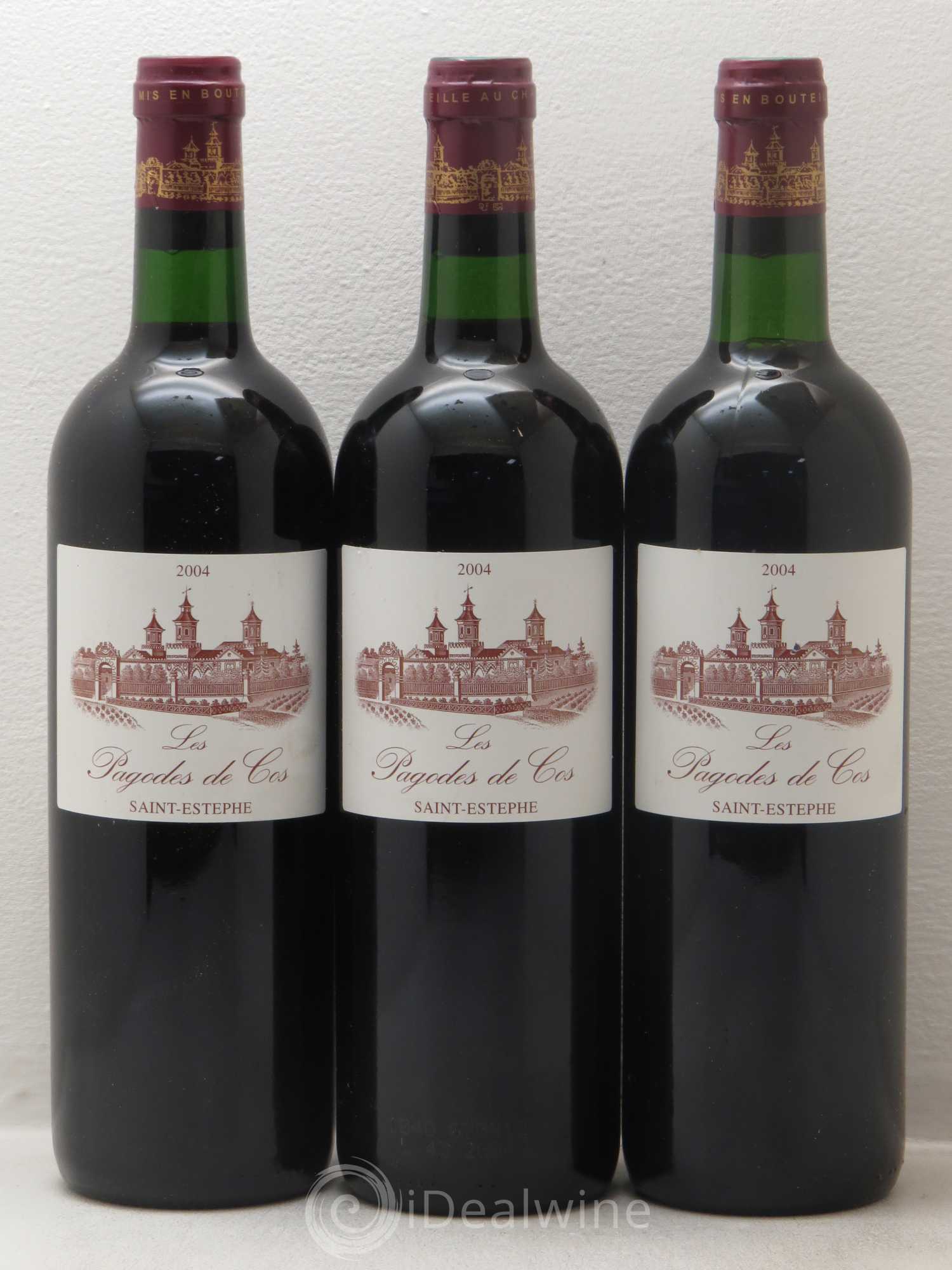 Les Pagodes de Cos Second Vin 2004 - Posten von 3 Flaschen - 0