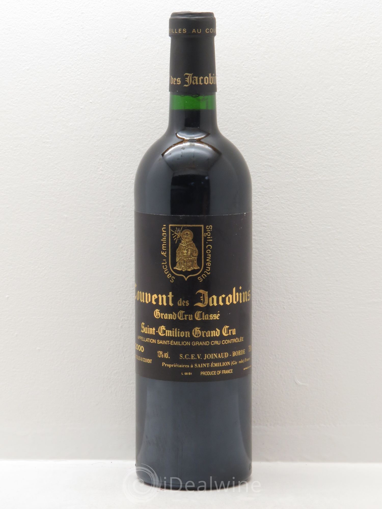 Château Couvent des Jacobins Grand Cru Classé 2000 - Lot de 1 bouteille - 0