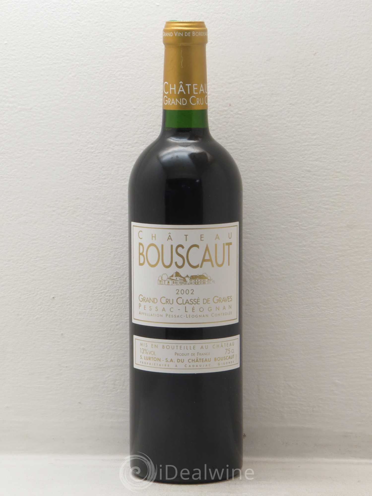 Château Bouscaut Cru Classé de Graves (sans prix de réserve) 2002 - Lot de 1 bouteille - 0