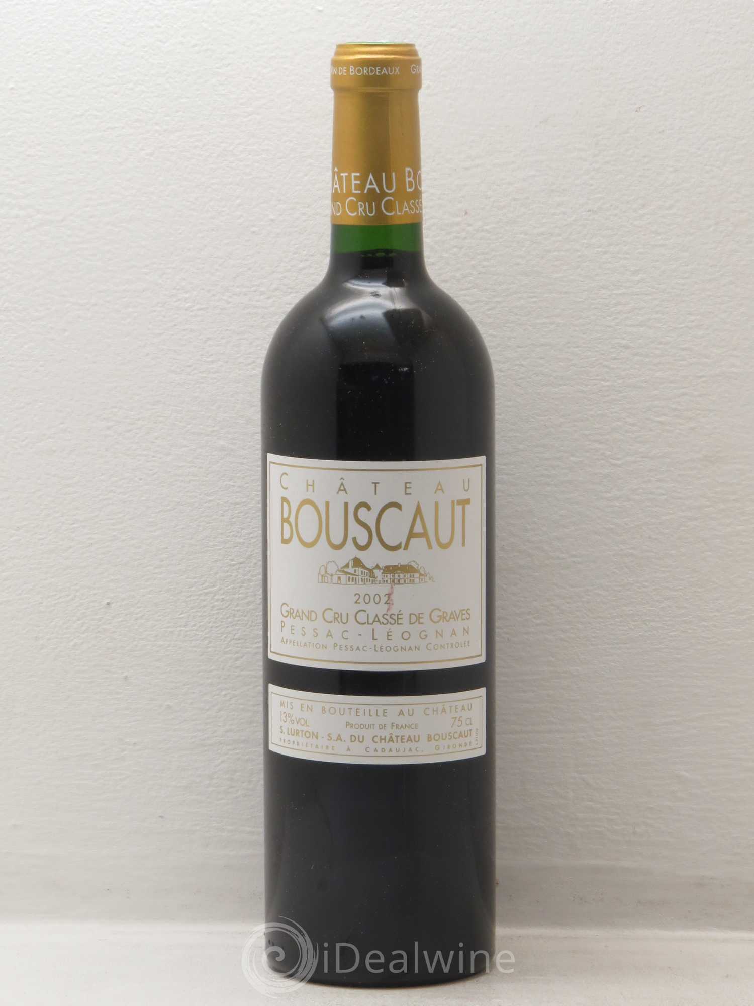 Château Bouscaut Cru Classé de Graves (sans prix de réserve) 2002 - Lot de 1 bouteille - 0