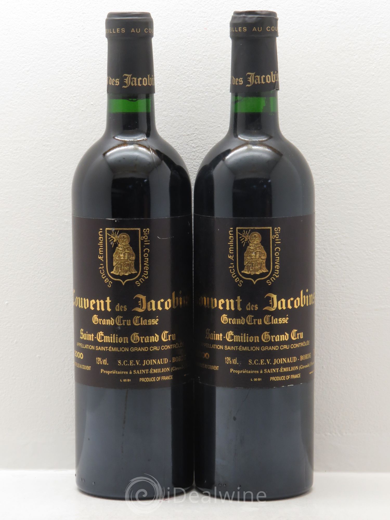 Château Couvent des Jacobins Grand Cru Classé 2000 - Lot de 2 bouteilles - 0