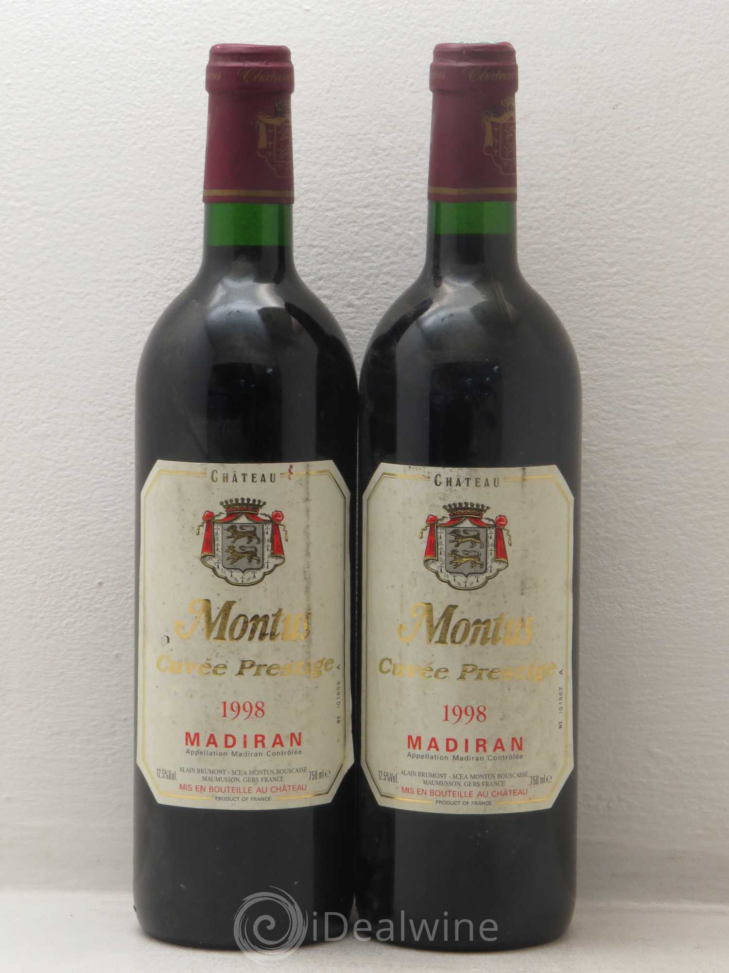 Madiran Château Montus-Prestige Alain Brumont 1998 - Lot de 2 bouteilles - 0