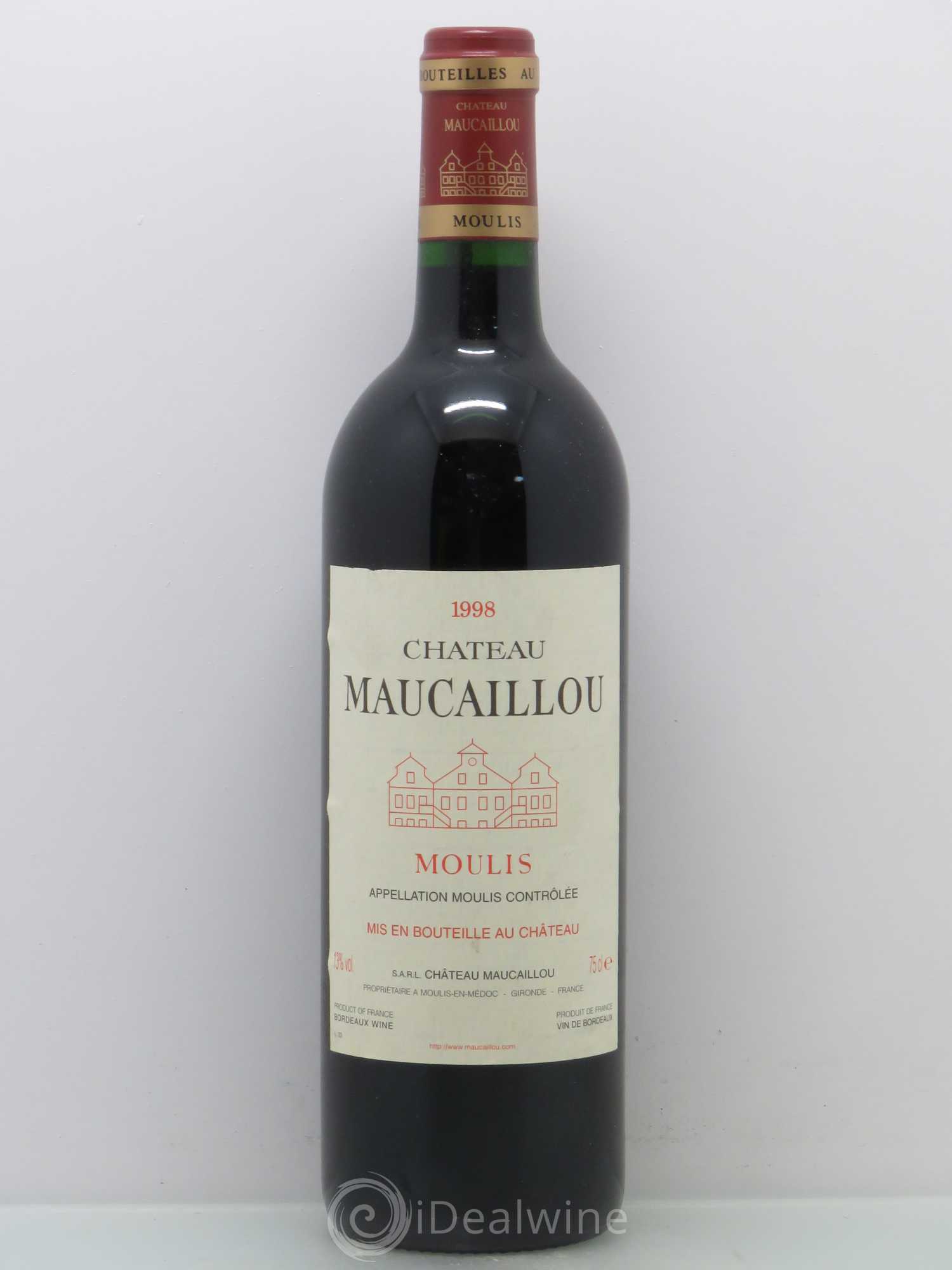 Château Maucaillou 1998 - Lot de 1 bouteille - 0