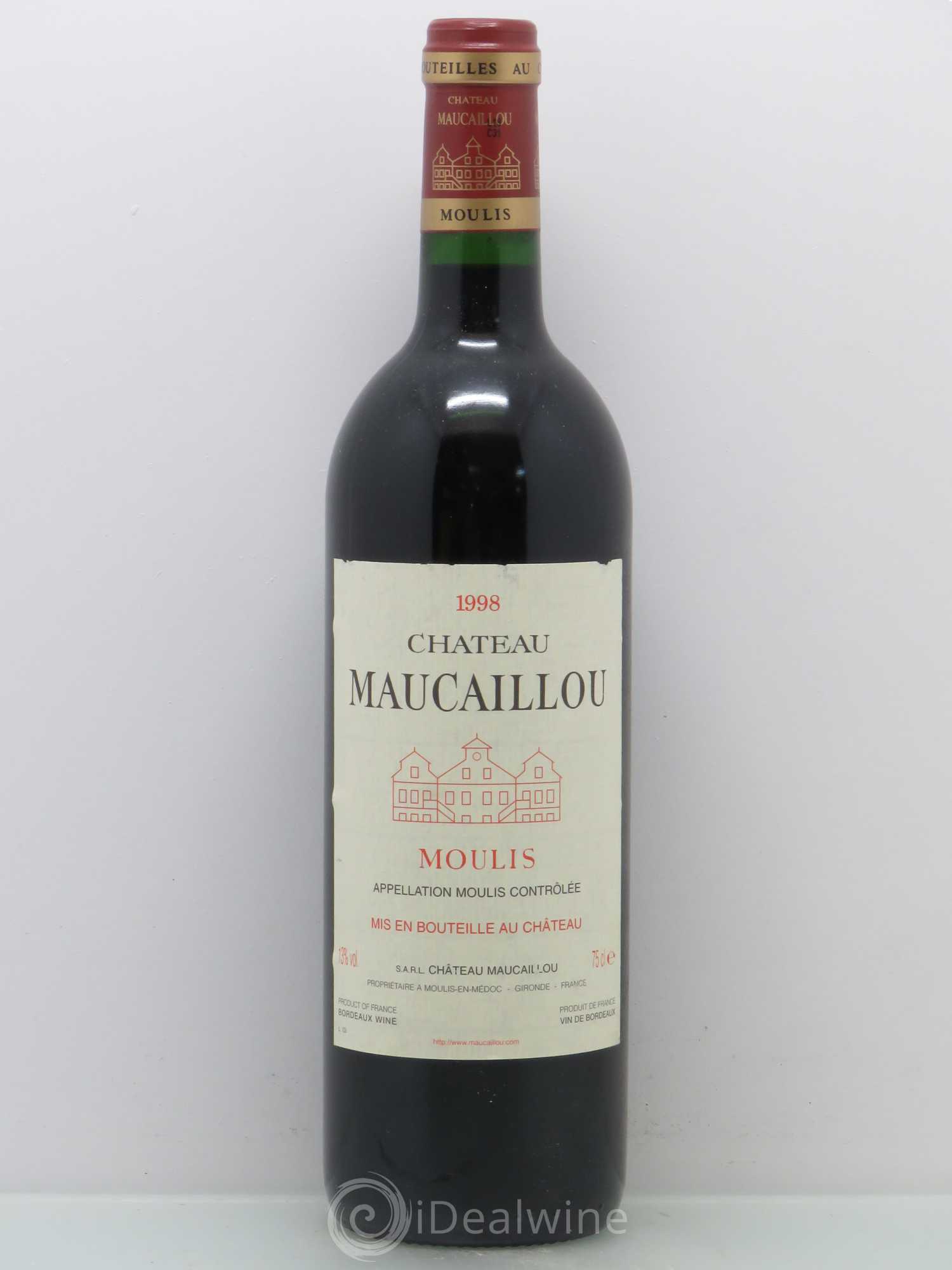 Château Maucaillou 1998 - Lot de 1 bouteille - 0