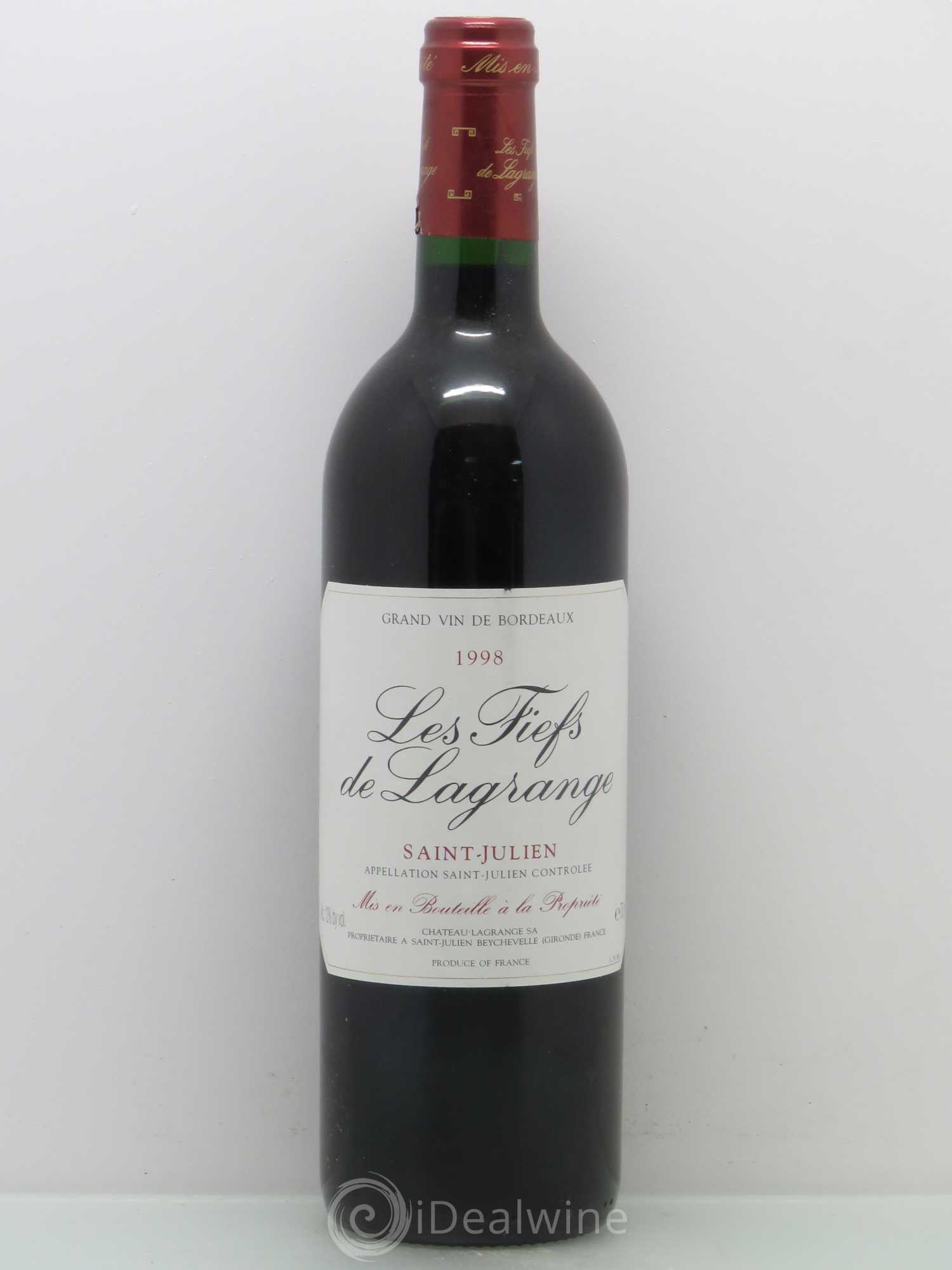 Les Fiefs de Lagrange Second Vin 1998 - Posten von 1 Flasche - 0