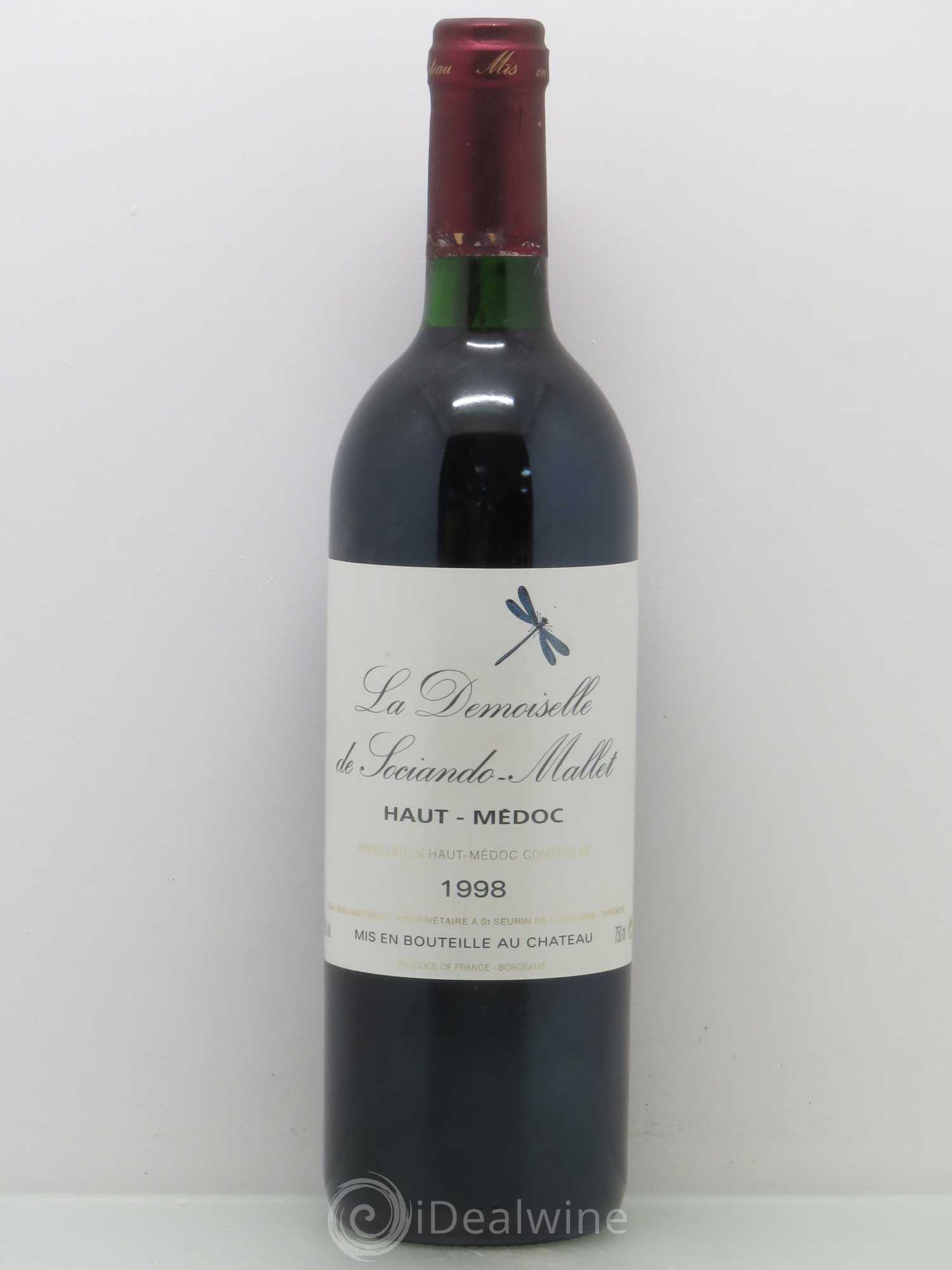 Demoiselle de Sociando Mallet Second Vin (sans prix de reserve) 1998 - Lot de 1 bouteille - 0
