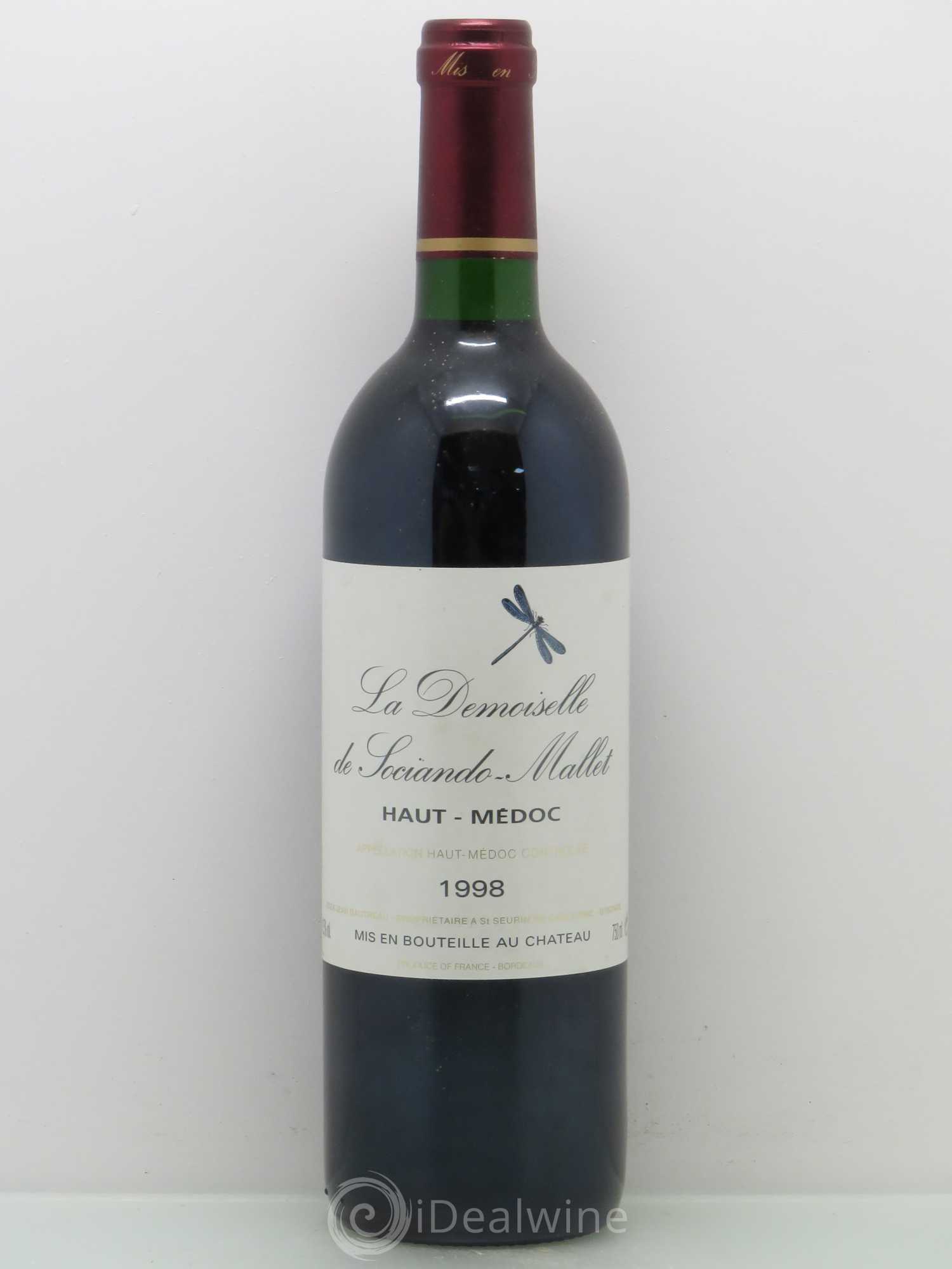 Demoiselle de Sociando Mallet Second Vin (sans prix de reserve) 1998 - Lot de 1 bouteille - 0