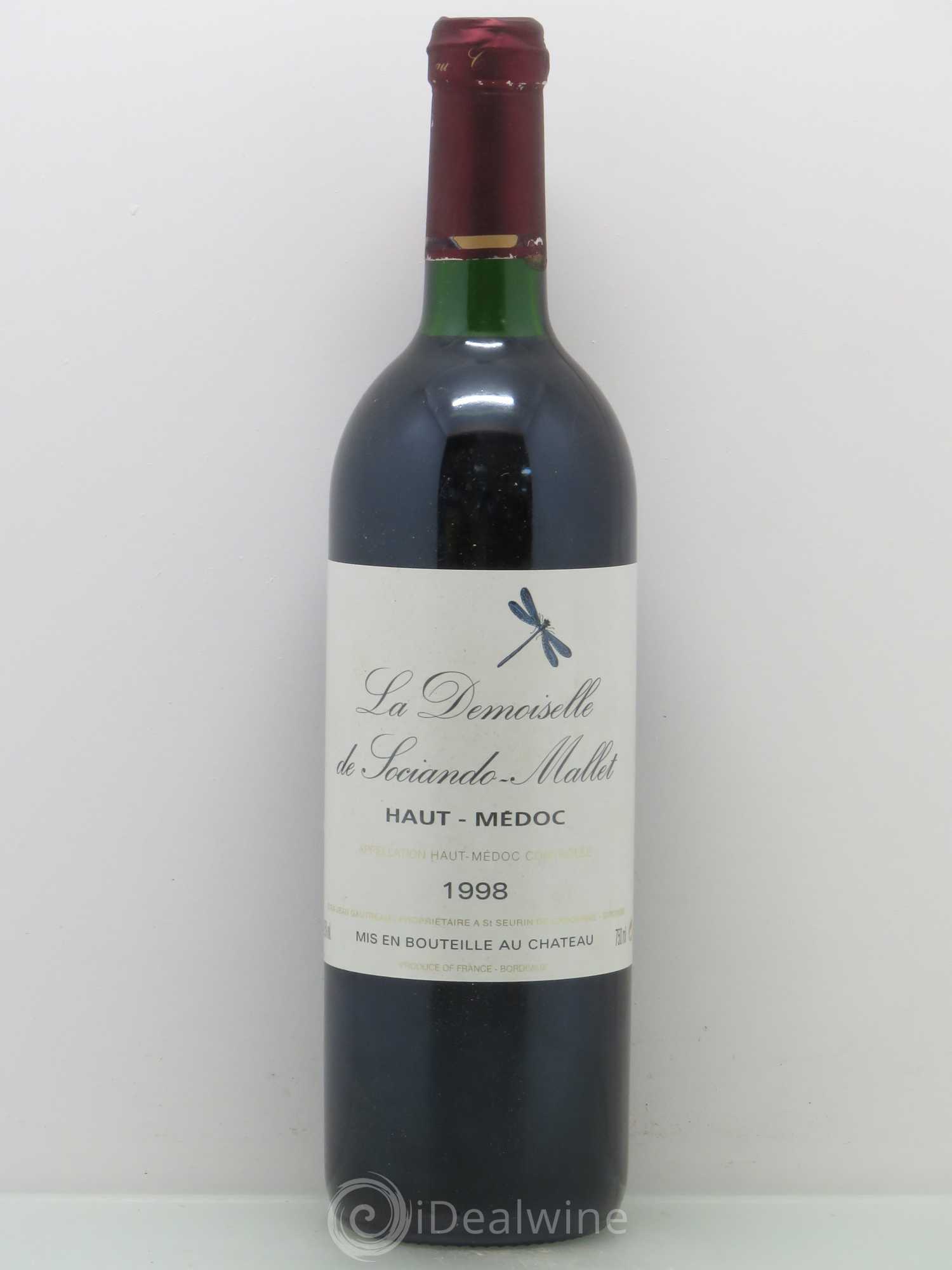 Demoiselle de Sociando Mallet Second Vin (sans prix de reserve) 1998 - Lot de 1 bouteille - 0