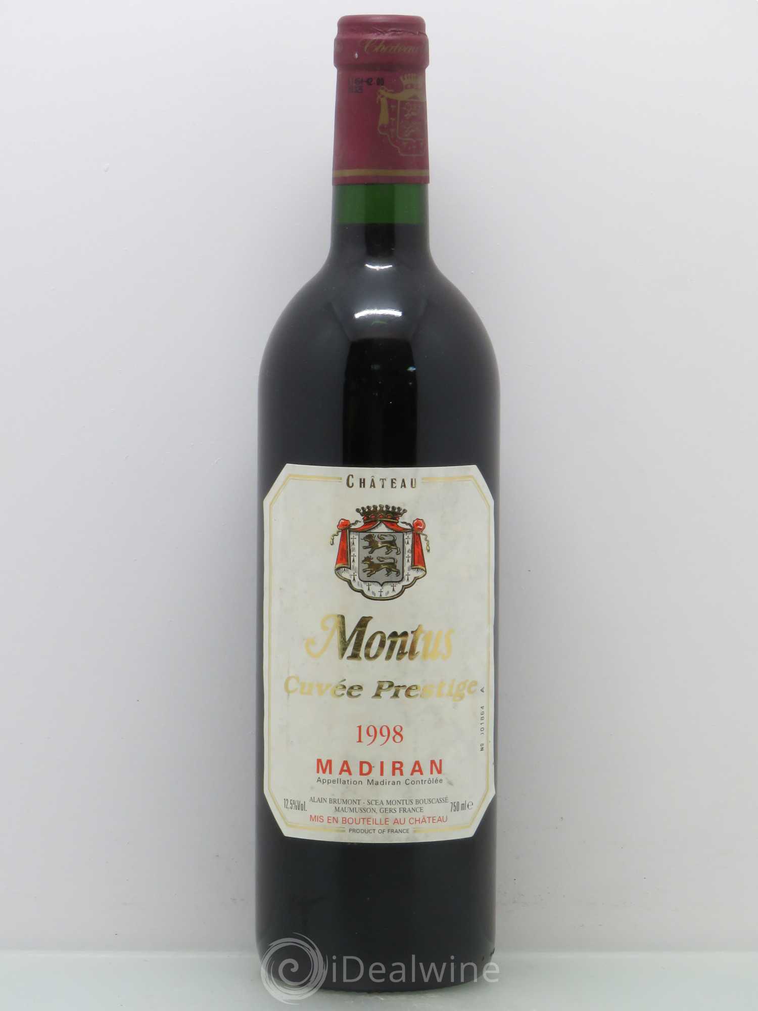 Madiran Château Montus-Prestige Alain Brumont 1998 - Lot de 1 bouteille - 0