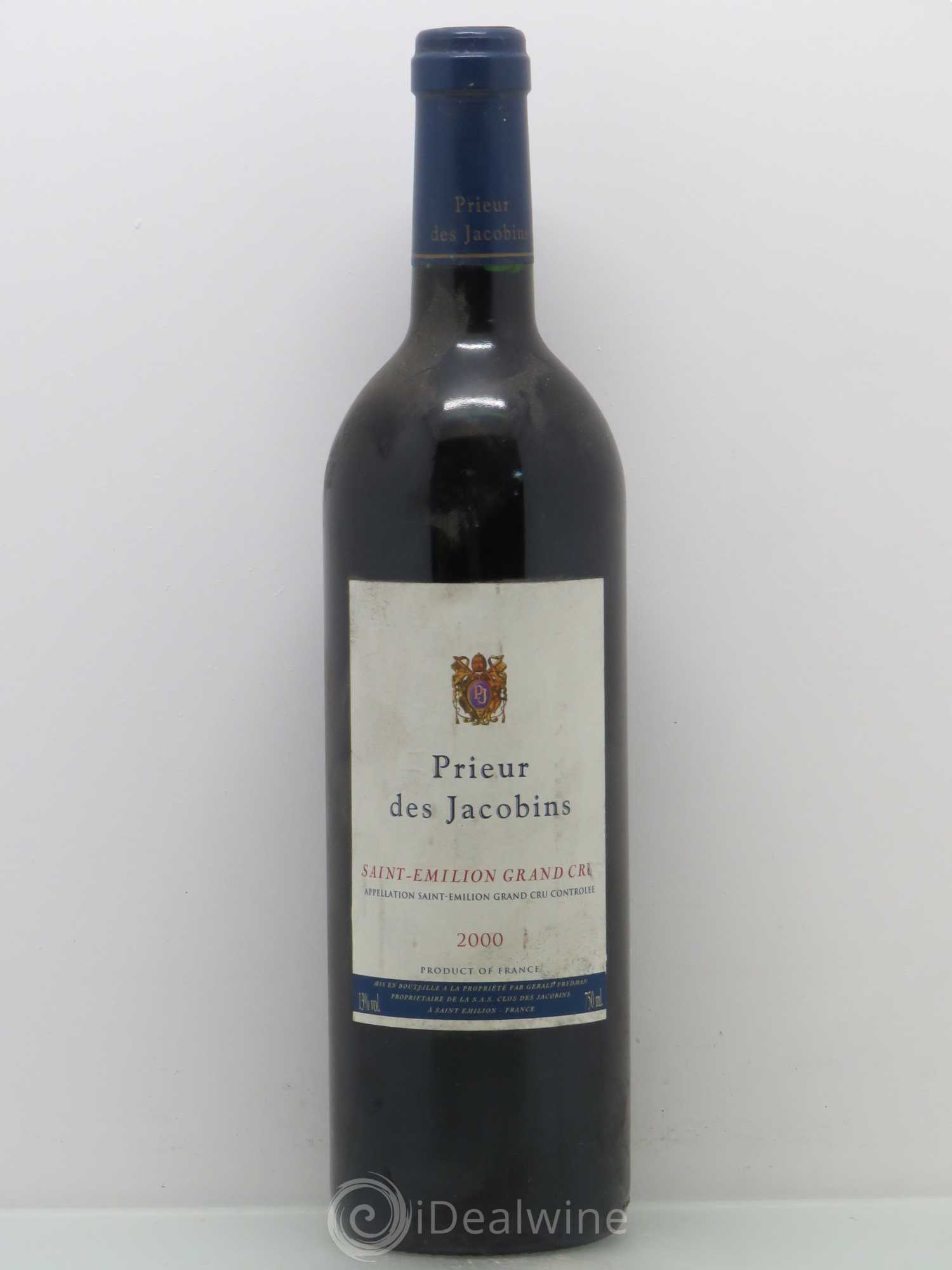 Saint-Émilion Grand Cru Prieur des Jacobins (sans prix de reserve) 2000 - Posten von 1 Flasche - 0