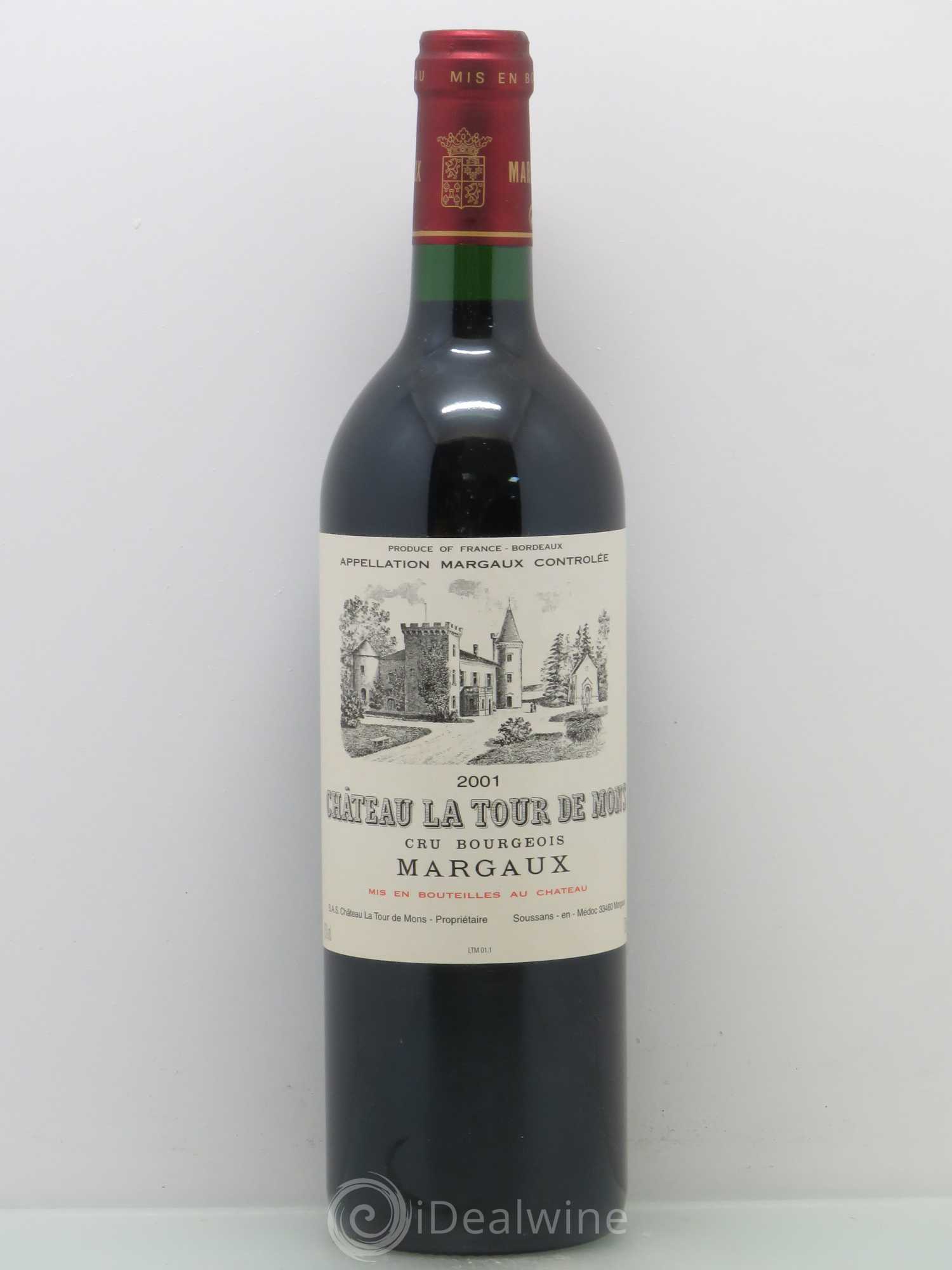 Château la Tour de Mons Cru Bourgeois (sans prix de reserve) 2001 - Lot de 1 bouteille - 0