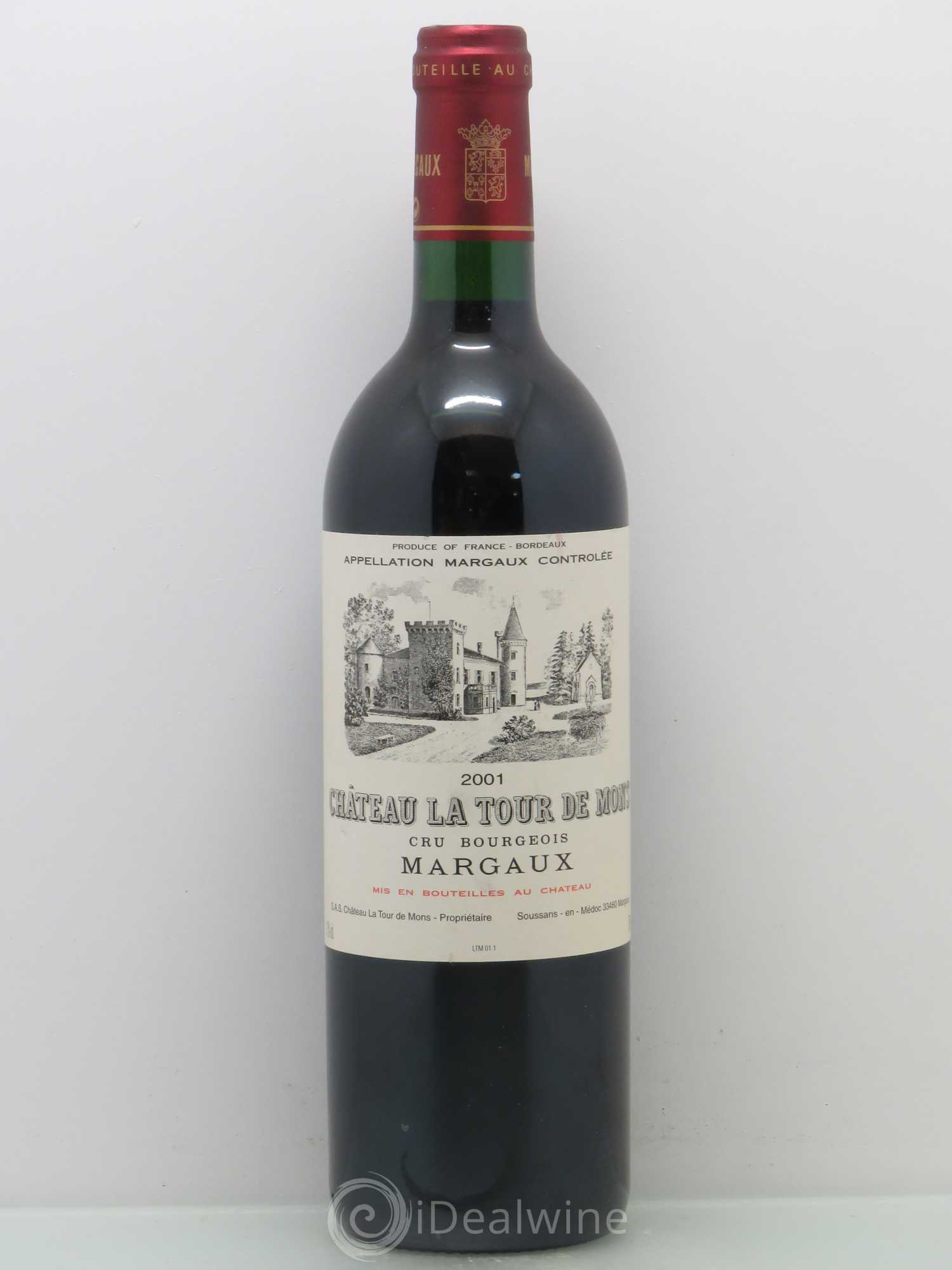 Château la Tour de Mons Cru Bourgeois (sans prix de reserve) 2001 - Lot de 1 bouteille - 0