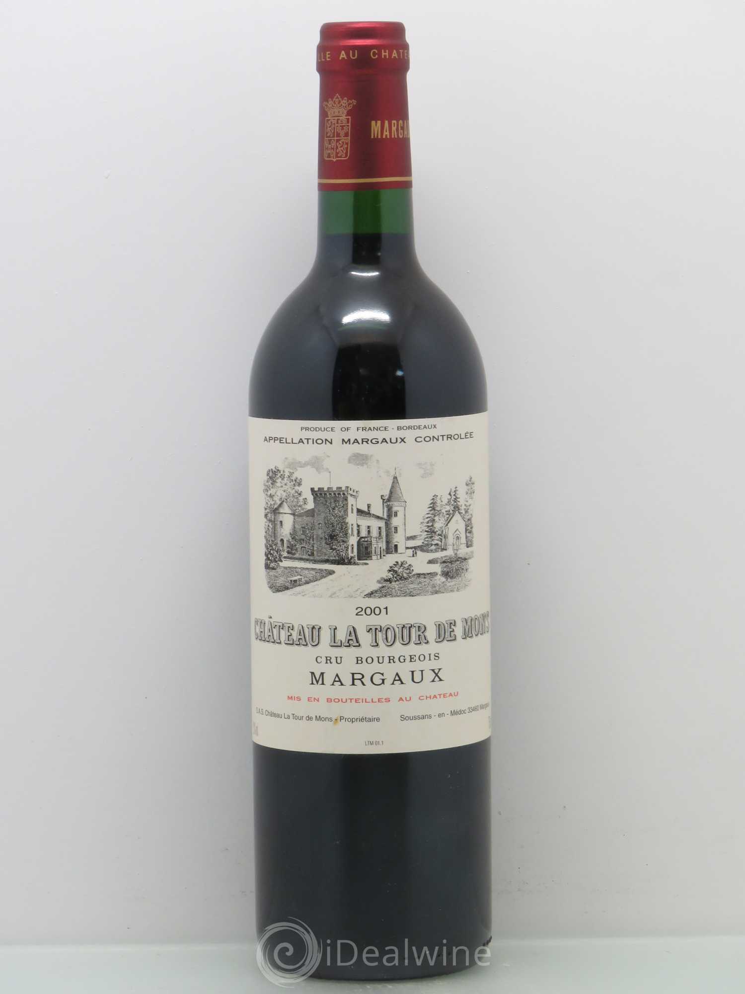 Château la Tour de Mons Cru Bourgeois (sans prix de reserve) 2001 - Lot de 1 bouteille - 0