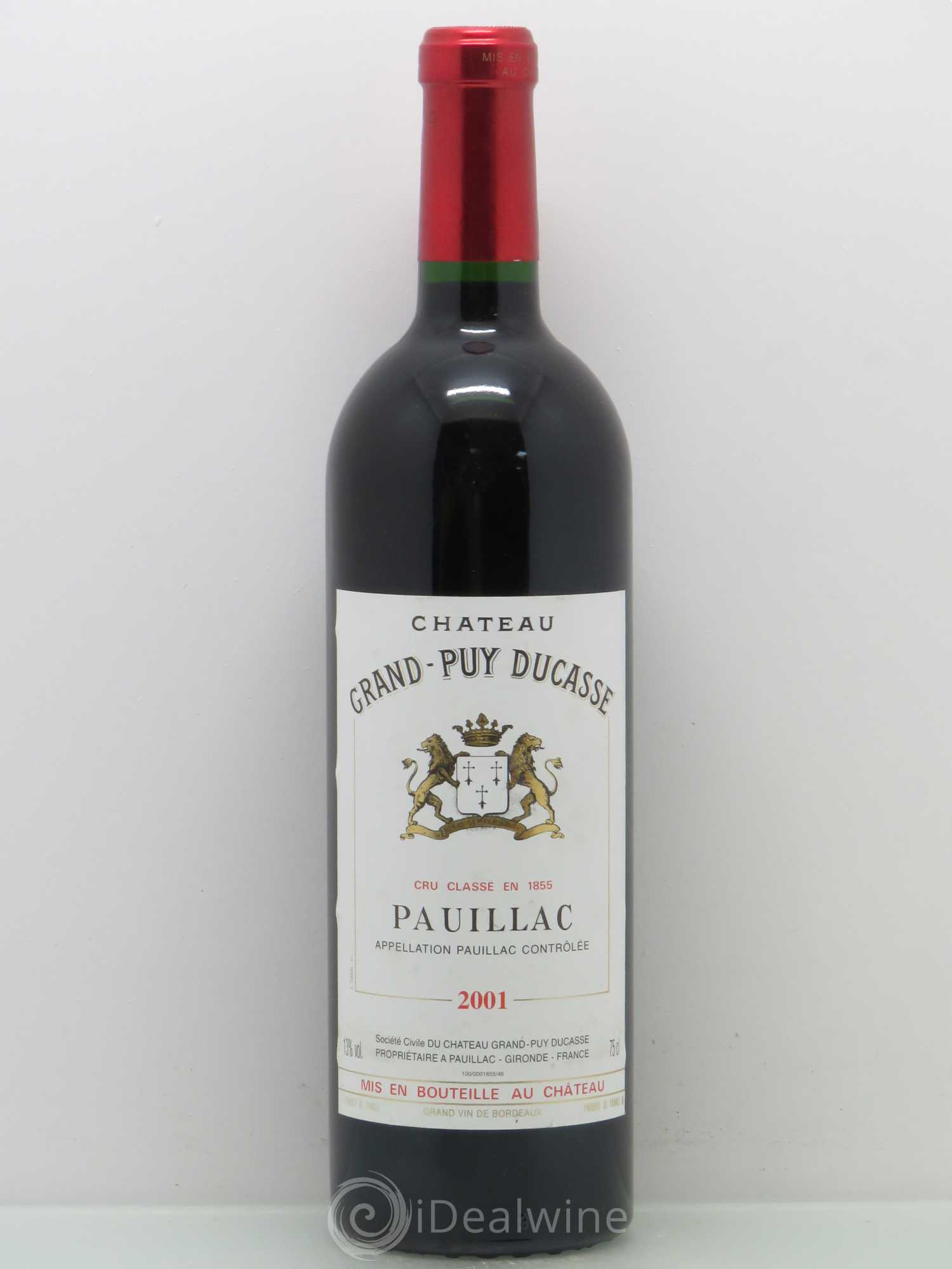 Château Grand Puy Ducasse 5ème Grand Cru Classé 2001 - Lot de 1 bouteille - 0