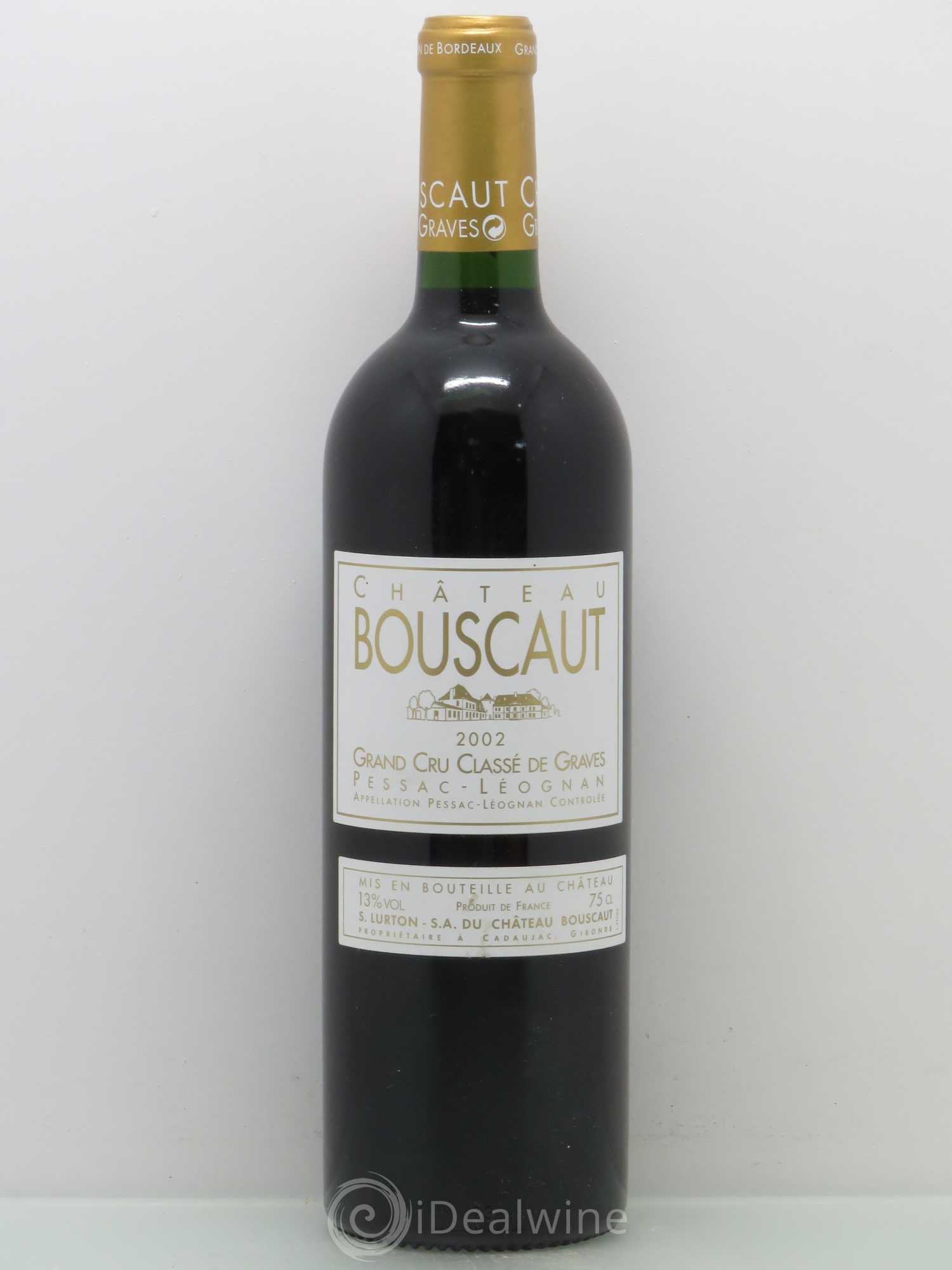 Château Bouscaut Cru Classé de Graves 2002 - Lot de 1 bouteille - 0
