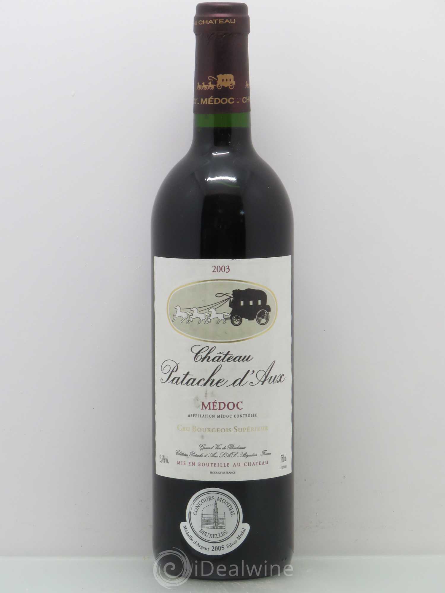 Château Patache d'Aux Cru Bourgeois (sans prix de reserve) 2003 - Lot de 1 bouteille - 0