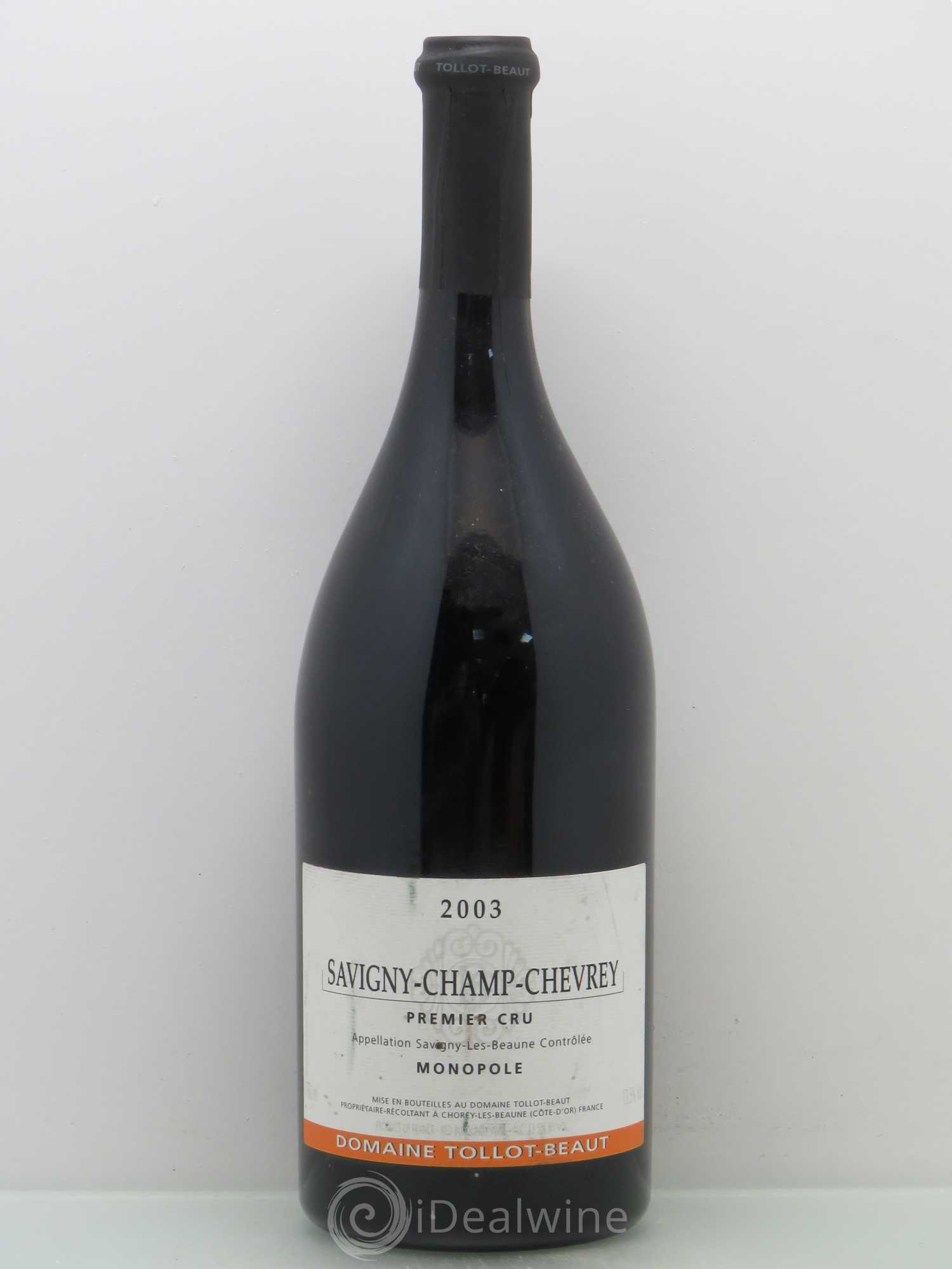 Savigny-lès-Beaune 1er Cru Champs Chevrey Tollot Beault Et Fils 2003 - Posten von 1 Flasche - 0